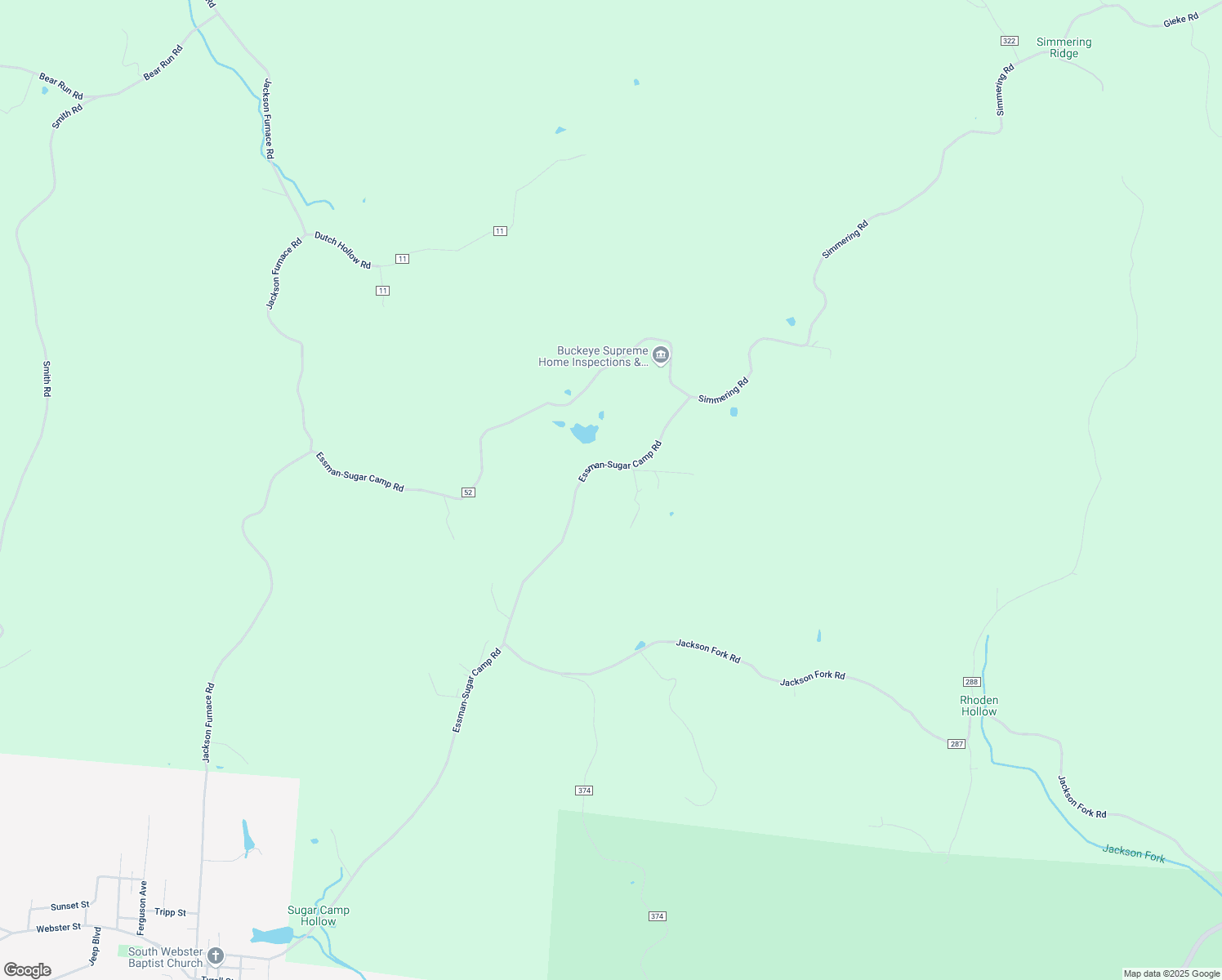 map of restaurants, bars, coffee shops, grocery stores, and more near 2140 Essman-Sugar Camp Road in South Webster