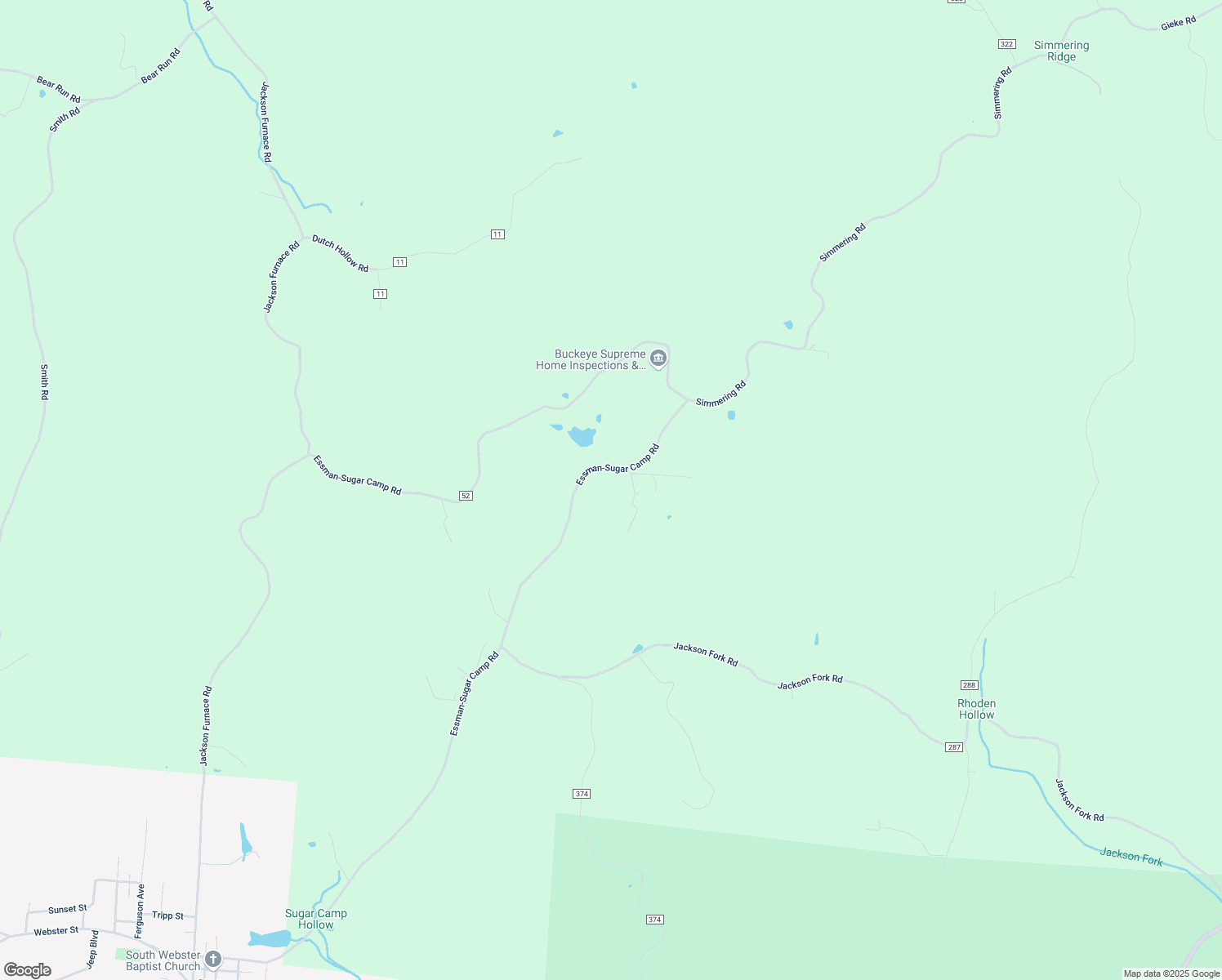 map of restaurants, bars, coffee shops, grocery stores, and more near 2140 Essman-Sugar Camp Road in South Webster