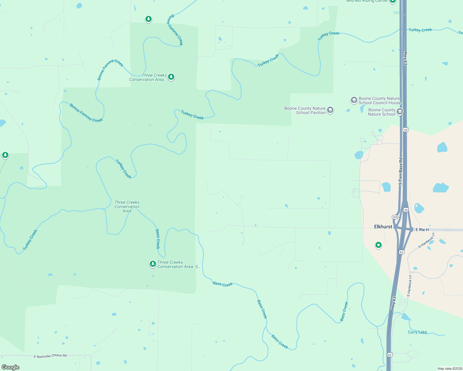 map of restaurants, bars, coffee shops, grocery stores, and more near 4737 East Woodson Harris Road in Columbia