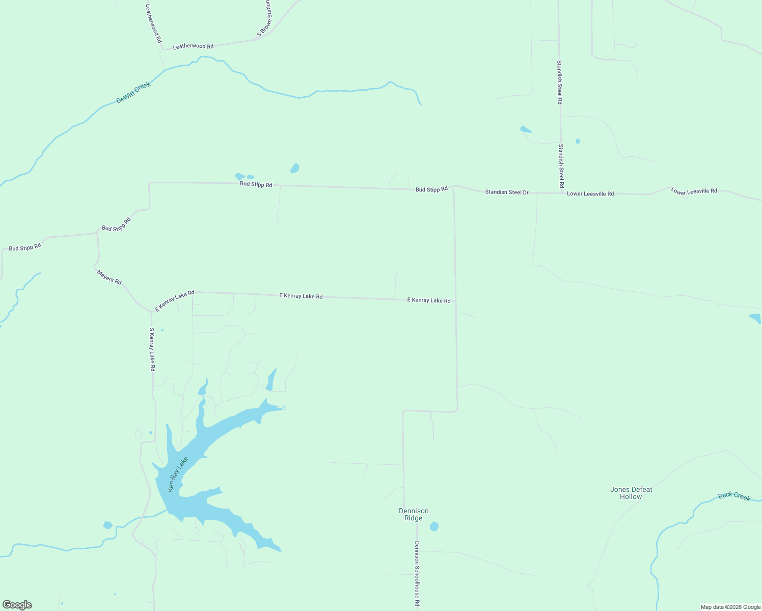 map of restaurants, bars, coffee shops, grocery stores, and more near 1066 East Kenray Lake Road in Bedford