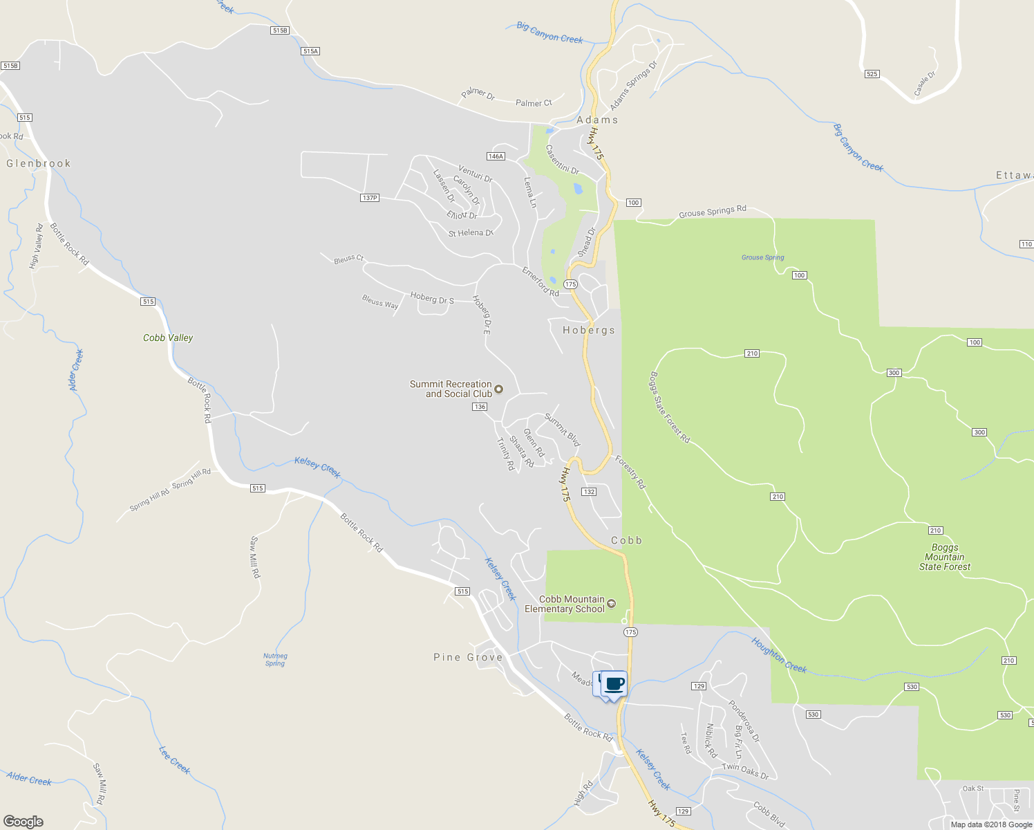 map of restaurants, bars, coffee shops, grocery stores, and more near 15314 Summit Boulevard in Cobb