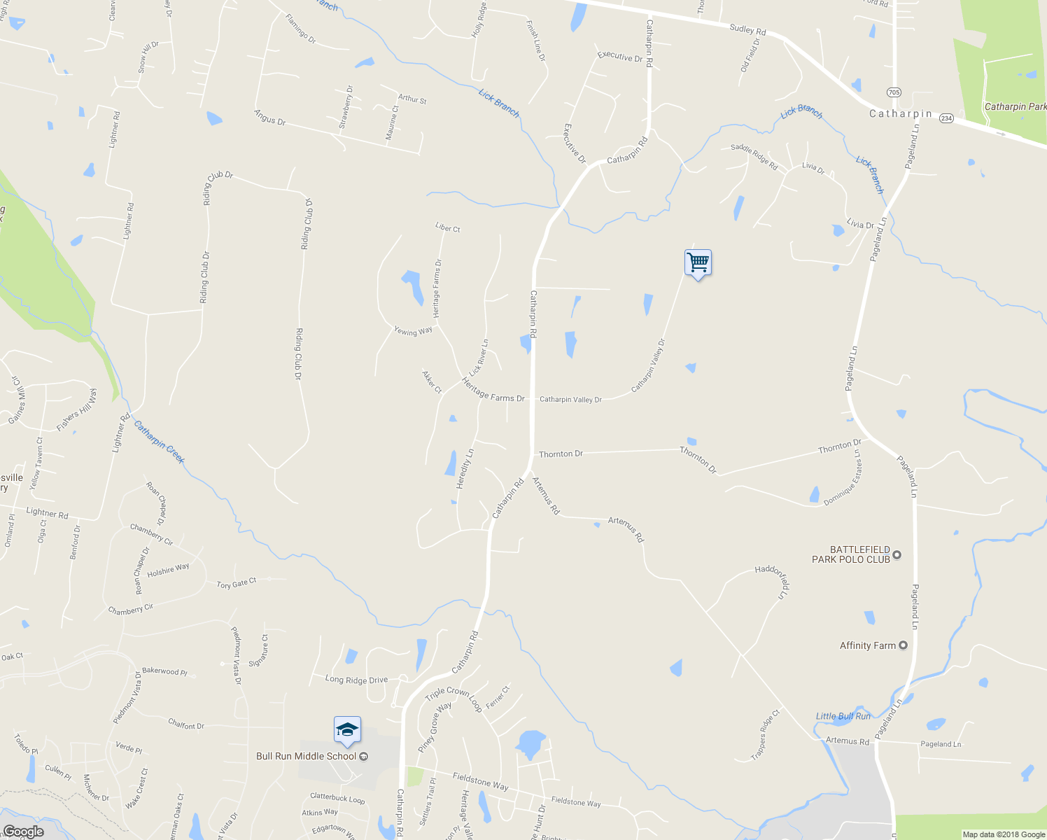 map of restaurants, bars, coffee shops, grocery stores, and more near 13501 Heritage Farms Dr in Gainesville