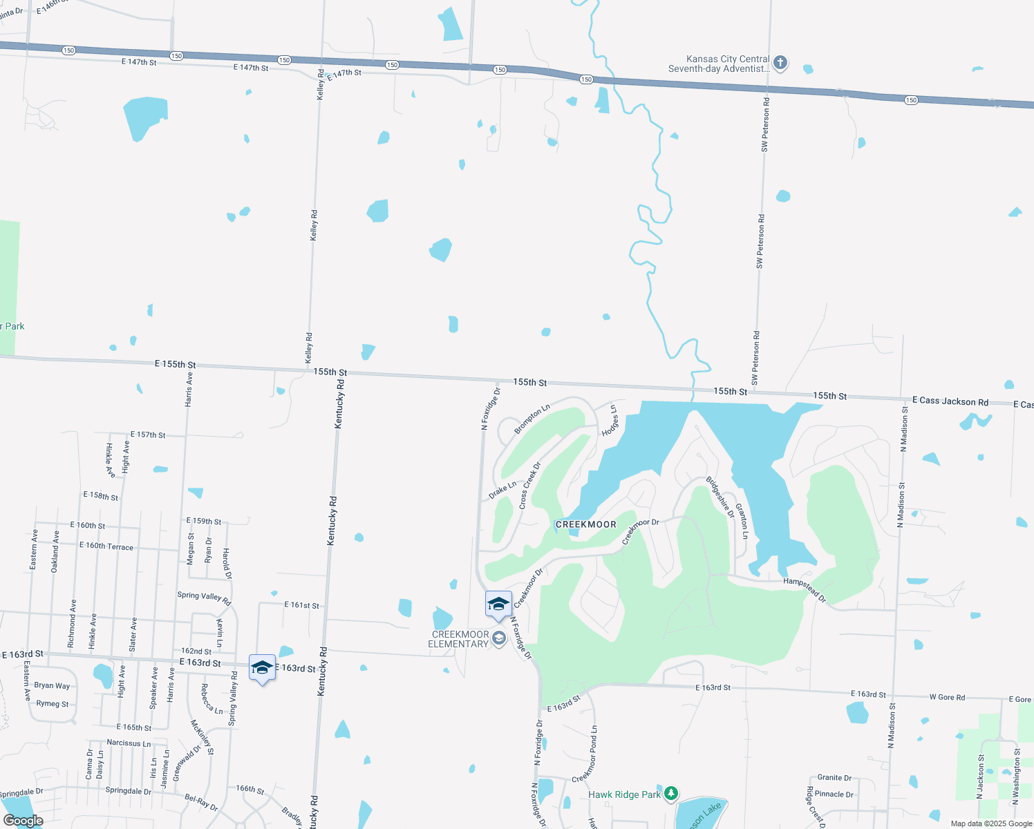 map of restaurants, bars, coffee shops, grocery stores, and more near 1526 Ventnor Lane in Raymore