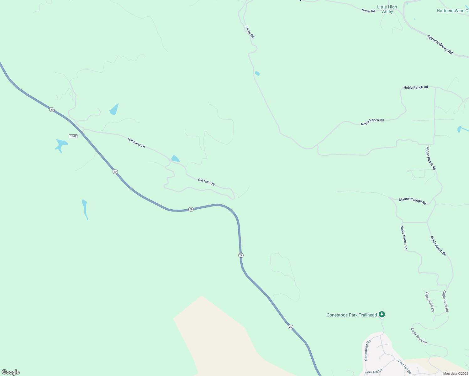 map of restaurants, bars, coffee shops, grocery stores, and more near 17063 Hofacker Lane in Lower Lake