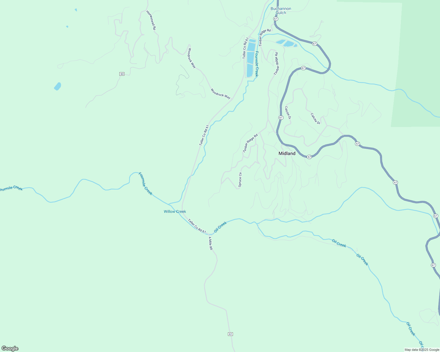 map of restaurants, bars, coffee shops, grocery stores, and more near 111 Blue Spruce Road in Divide