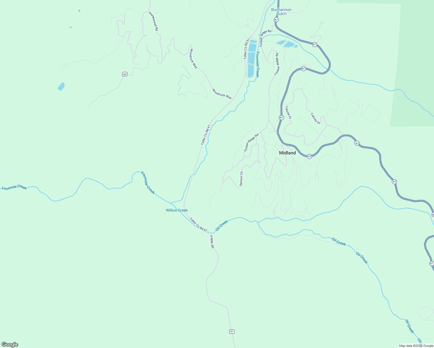 map of restaurants, bars, coffee shops, grocery stores, and more near 111 Blue Spruce Road in Divide