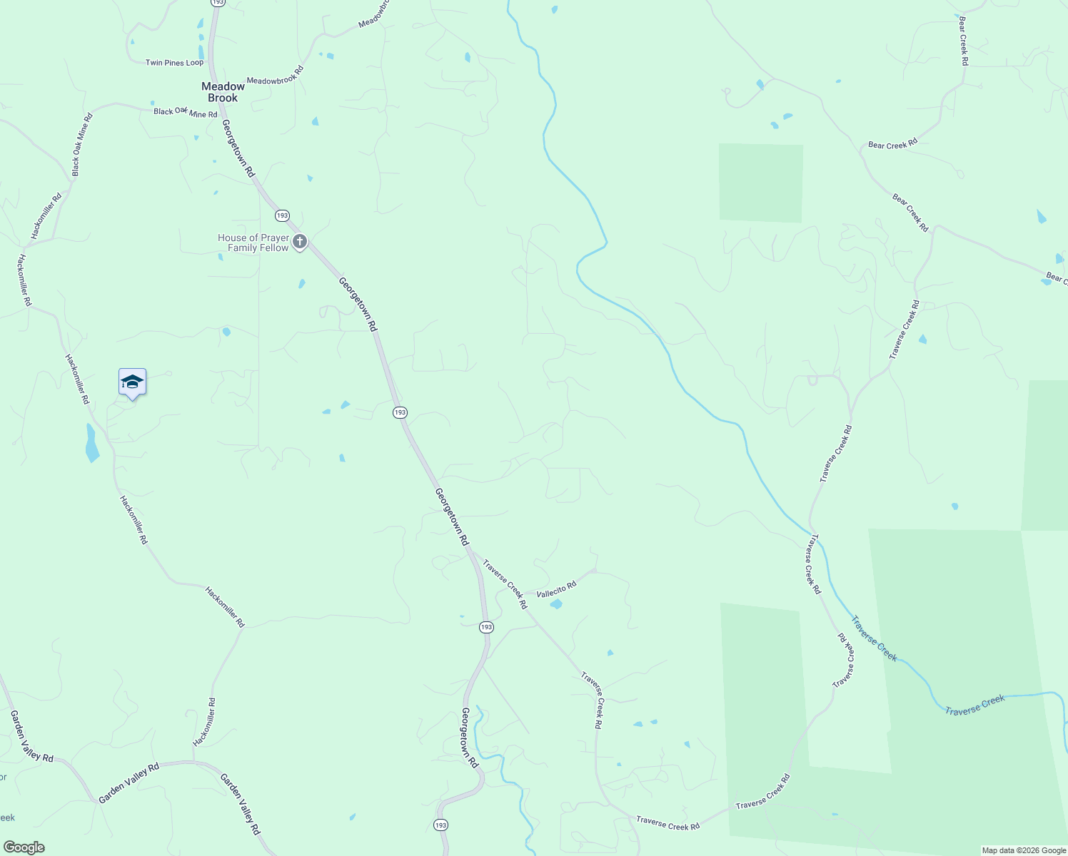 map of restaurants, bars, coffee shops, grocery stores, and more near 6841 Funnel Way in Garden Valley