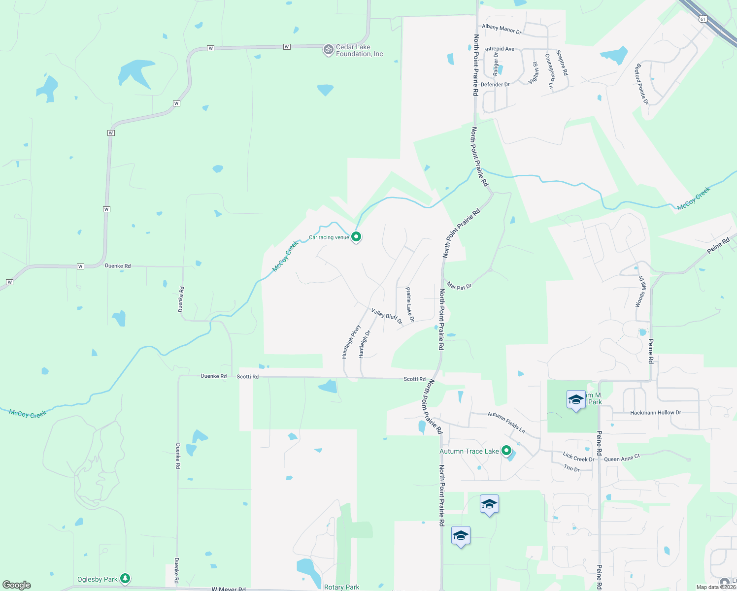 map of restaurants, bars, coffee shops, grocery stores, and more near 307 Huntleigh Parkway in Foristell