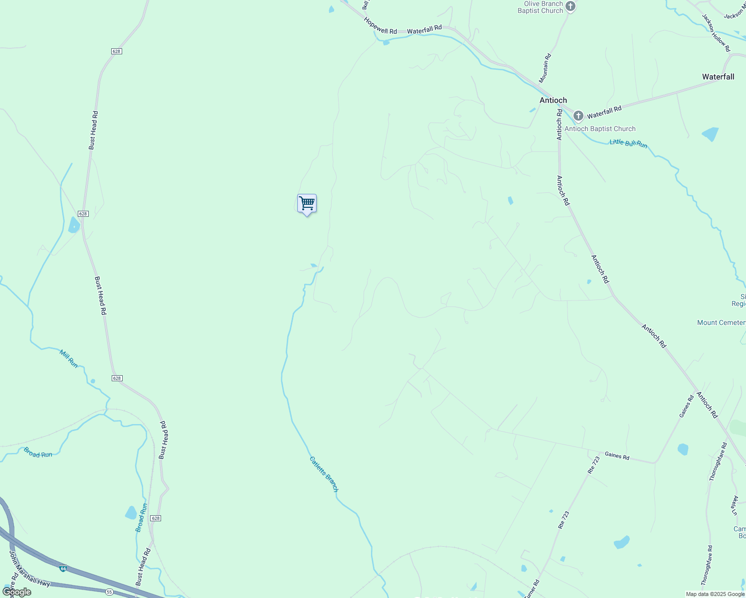 map of restaurants, bars, coffee shops, grocery stores, and more near 17110 Thousand Oaks Drive in Haymarket