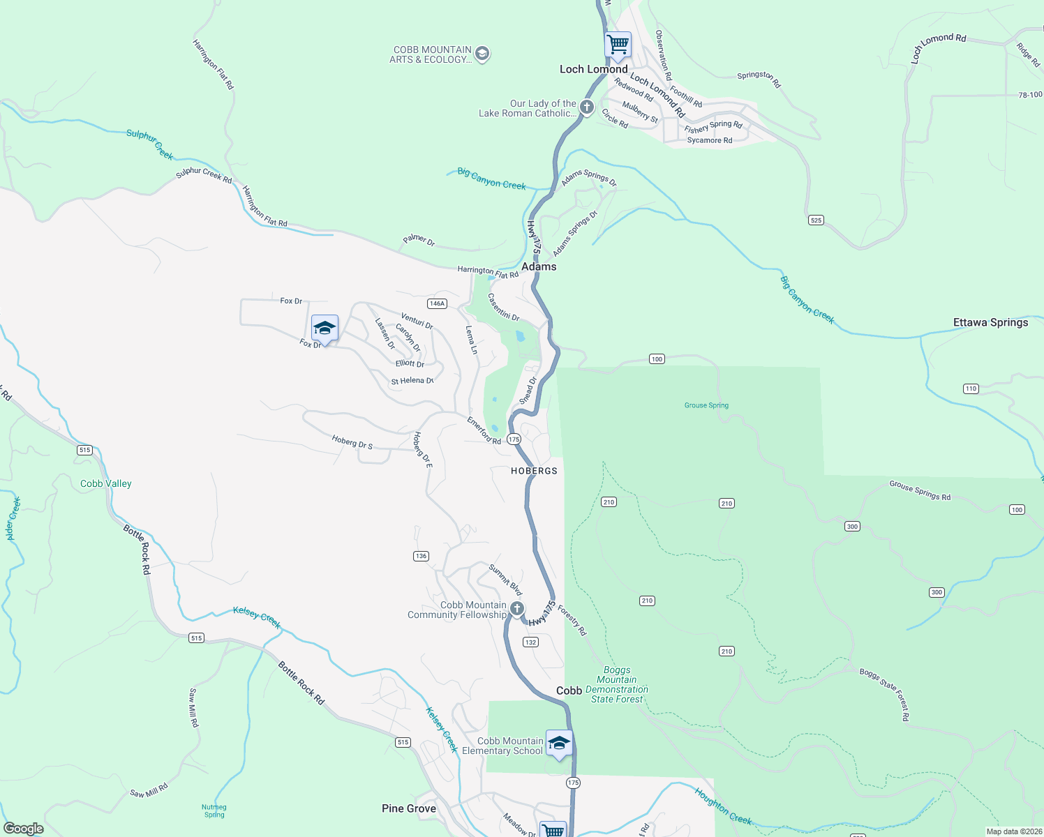 map of restaurants, bars, coffee shops, grocery stores, and more near 14733 Dove Drive in Cobb