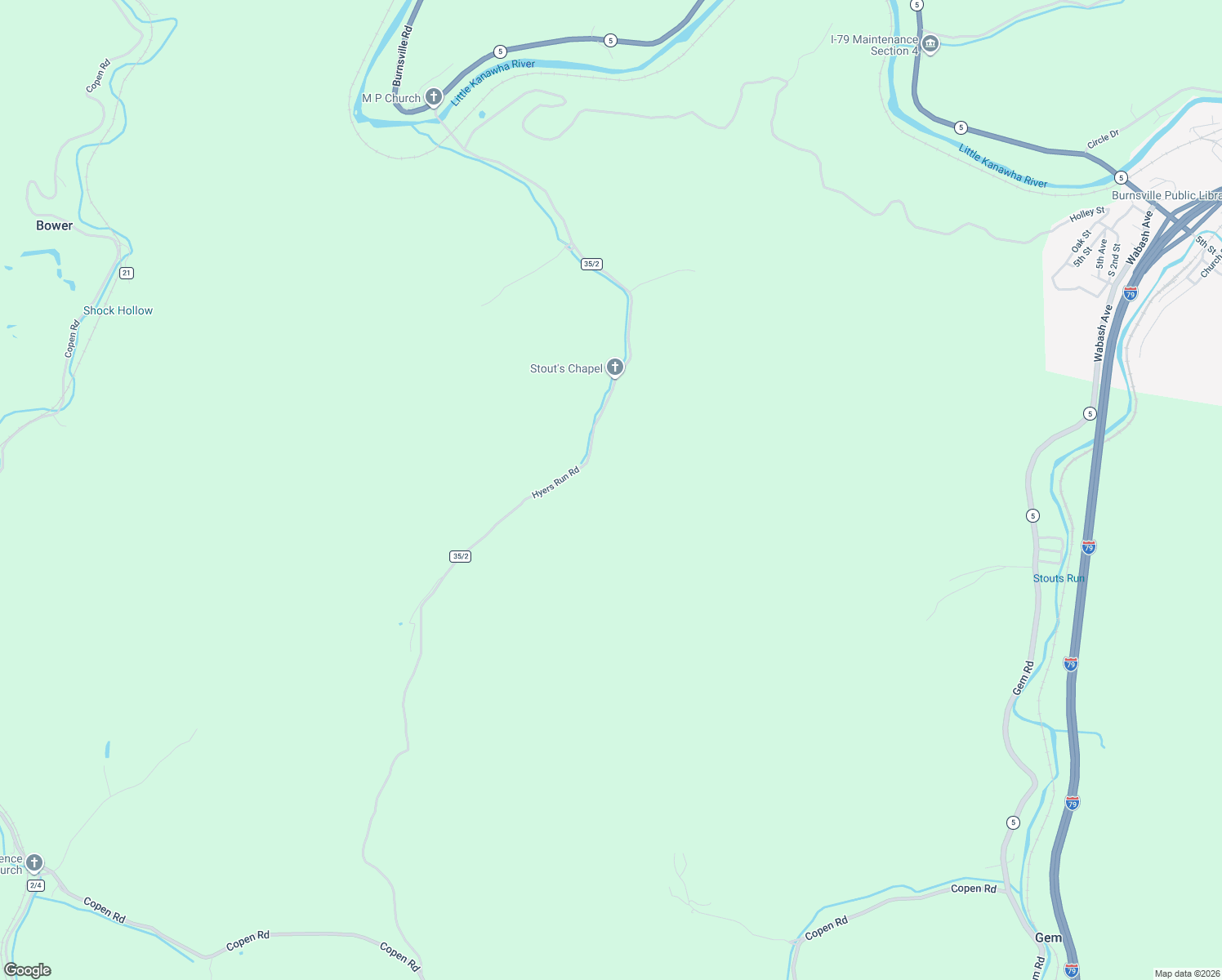 map of restaurants, bars, coffee shops, grocery stores, and more near 1369 Hyers Run Road in Burnsville