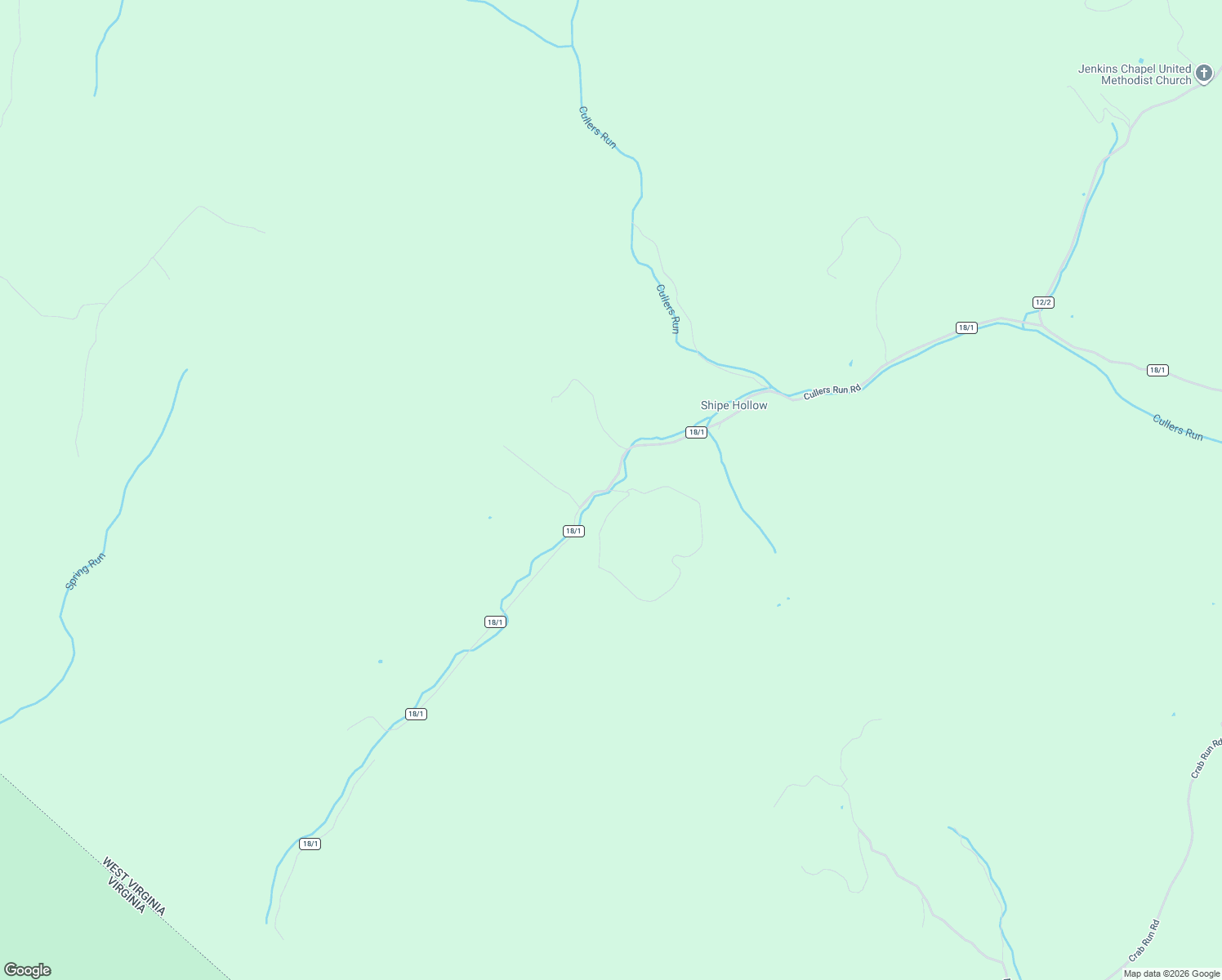 map of restaurants, bars, coffee shops, grocery stores, and more near 2404 Cullers Run Road in Mathias