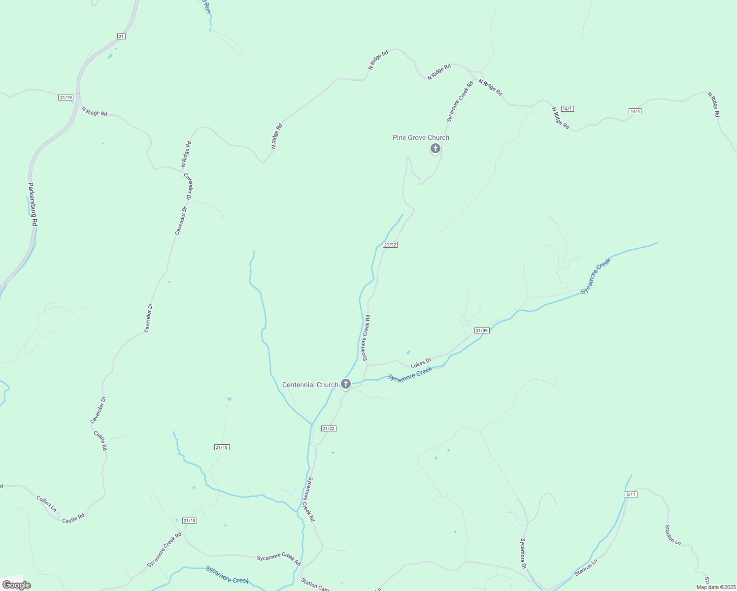 map of restaurants, bars, coffee shops, grocery stores, and more near 3239 Sycamore Creek Road in Ripley