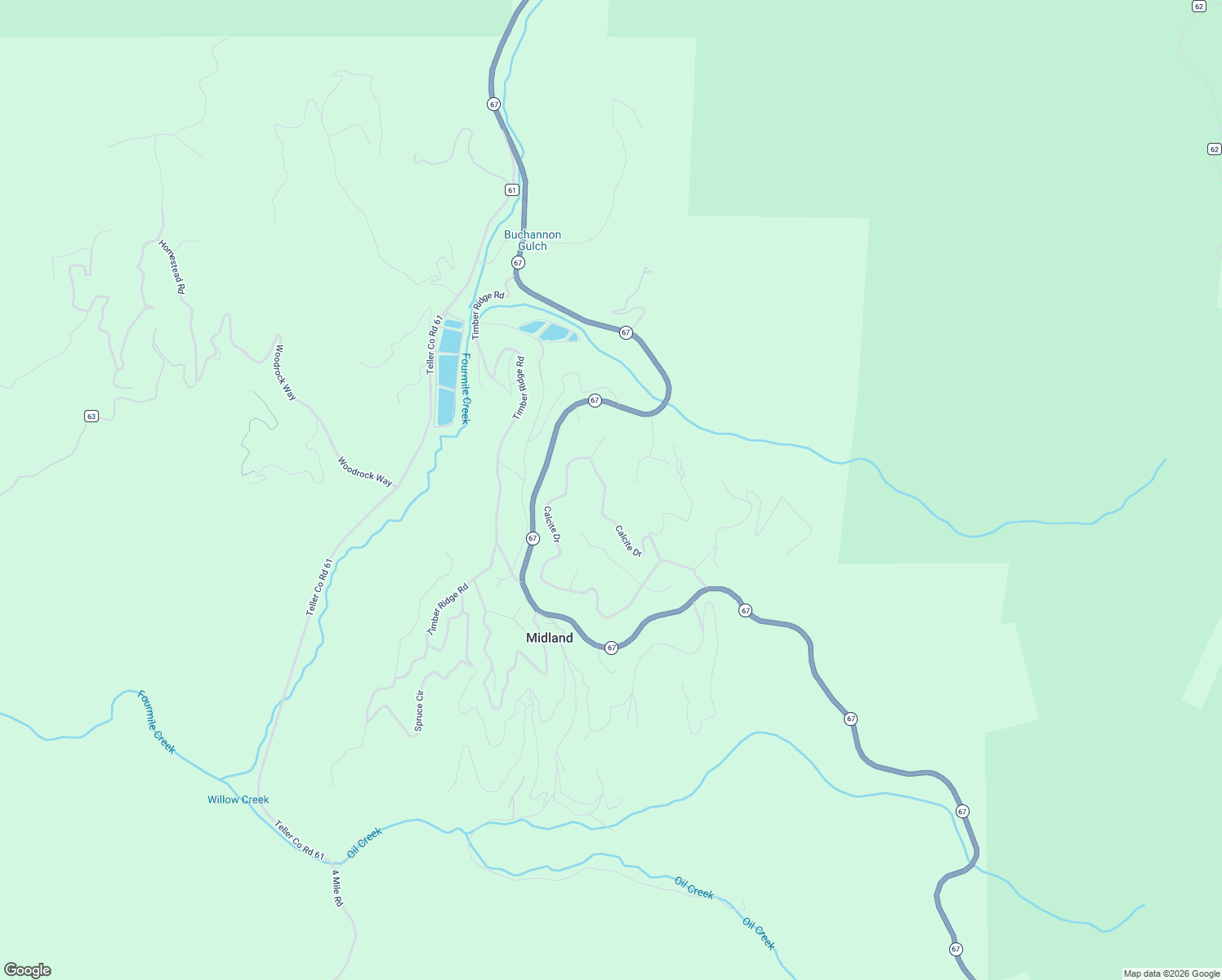 map of restaurants, bars, coffee shops, grocery stores, and more near 1141 Calcite Drive in Divide