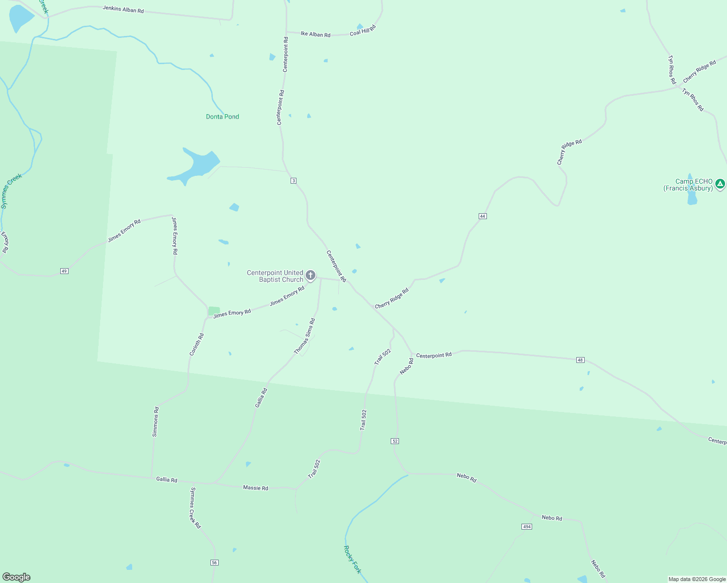 map of restaurants, bars, coffee shops, grocery stores, and more near 3650 Centerpoint Road in Oak Hill