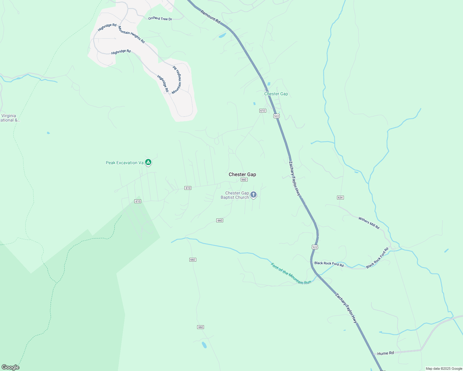 map of restaurants, bars, coffee shops, grocery stores, and more near in Chester Gap