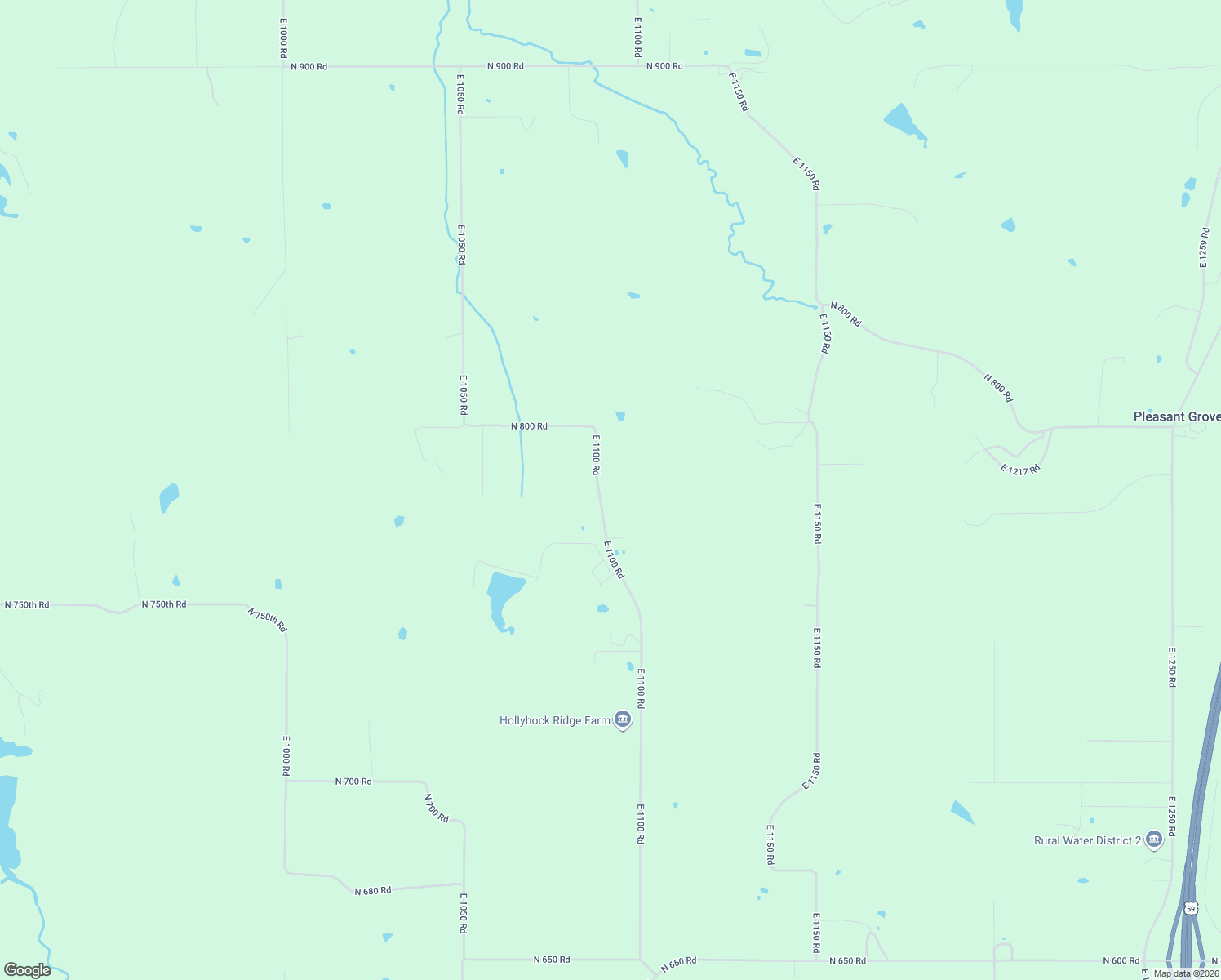 map of restaurants, bars, coffee shops, grocery stores, and more near 784 East 1100 Road in Baldwin City