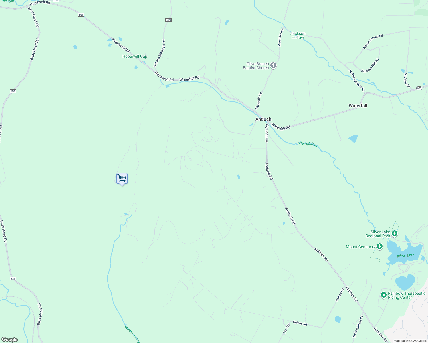map of restaurants, bars, coffee shops, grocery stores, and more near 16995 Stormy Drive in Haymarket