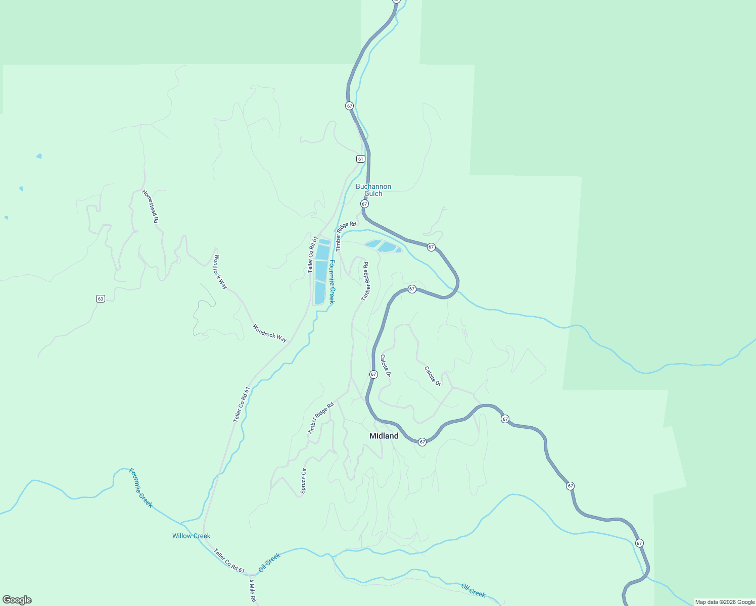 map of restaurants, bars, coffee shops, grocery stores, and more near 500 Timber Ridge Road in Divide