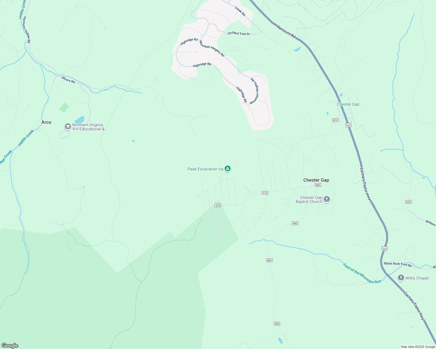 map of restaurants, bars, coffee shops, grocery stores, and more near 159 Hunter Avenue in Chester Gap