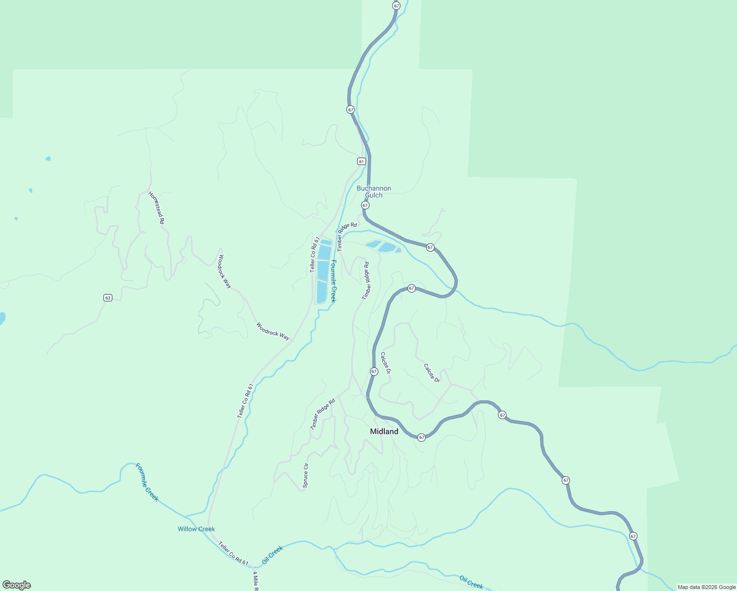 map of restaurants, bars, coffee shops, grocery stores, and more near 500 Timber Ridge Road in Divide
