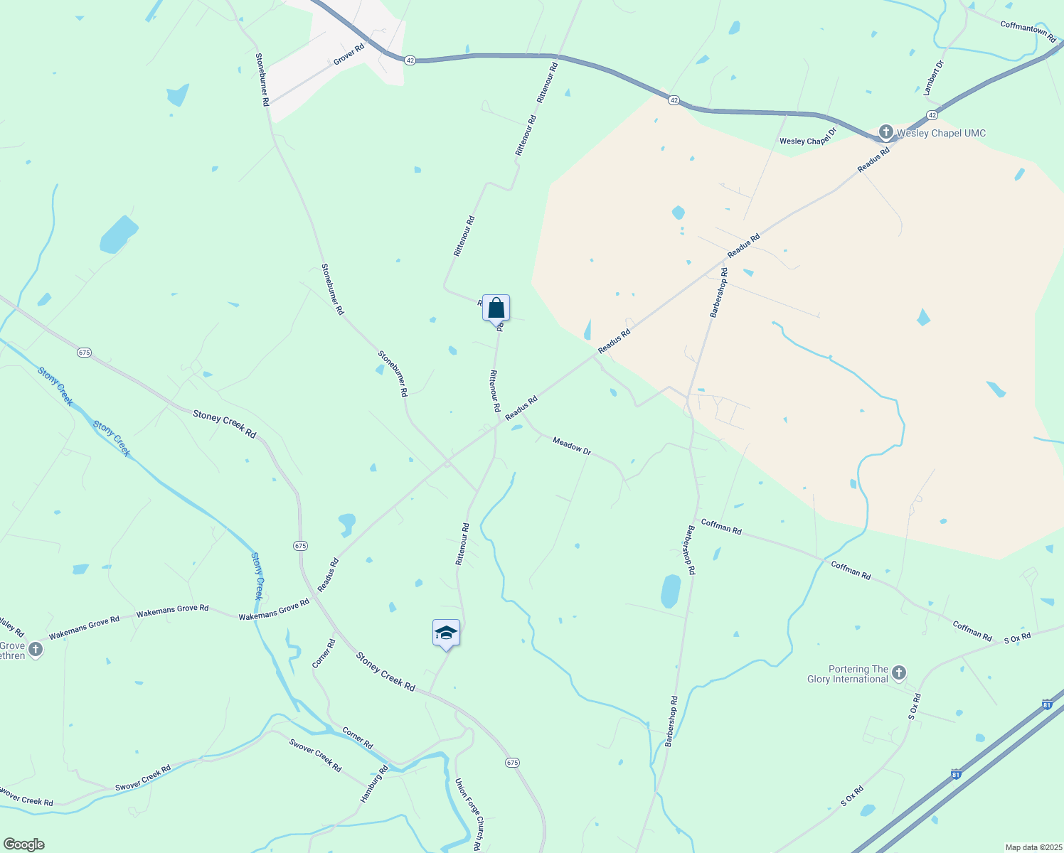 map of restaurants, bars, coffee shops, grocery stores, and more near 289 Meadow Drive in Edinburg