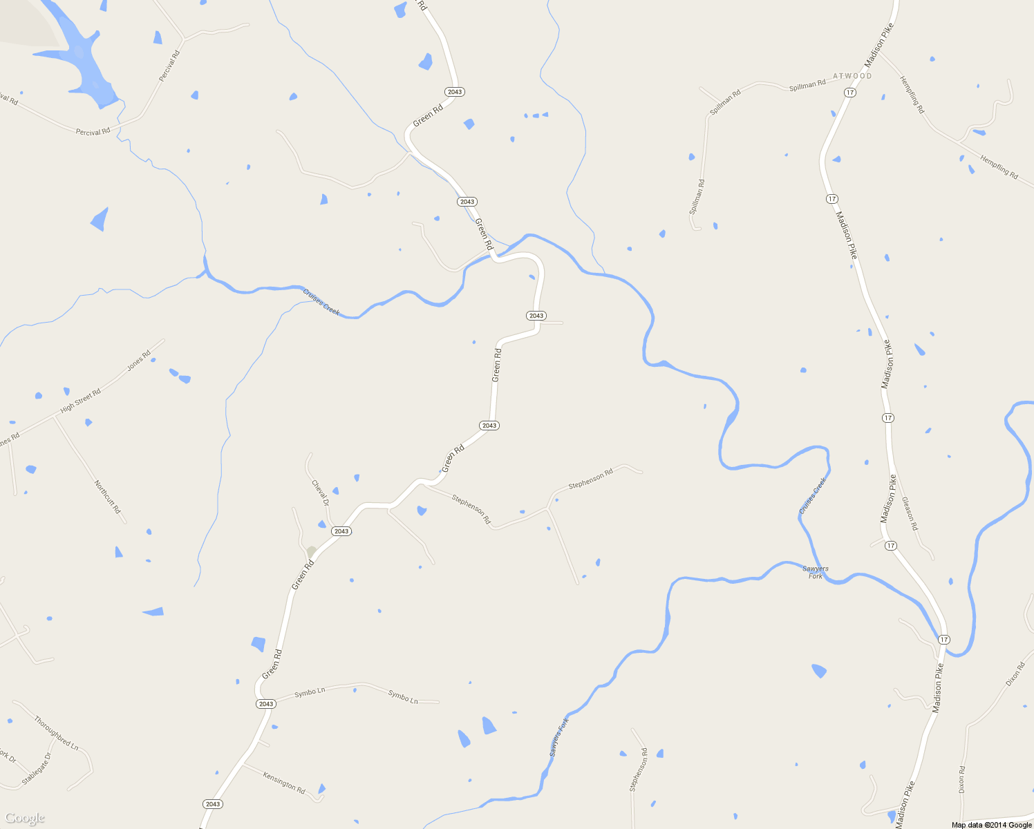 map of restaurants, bars, coffee shops, grocery stores, and more near 13145 Green Road in Walton