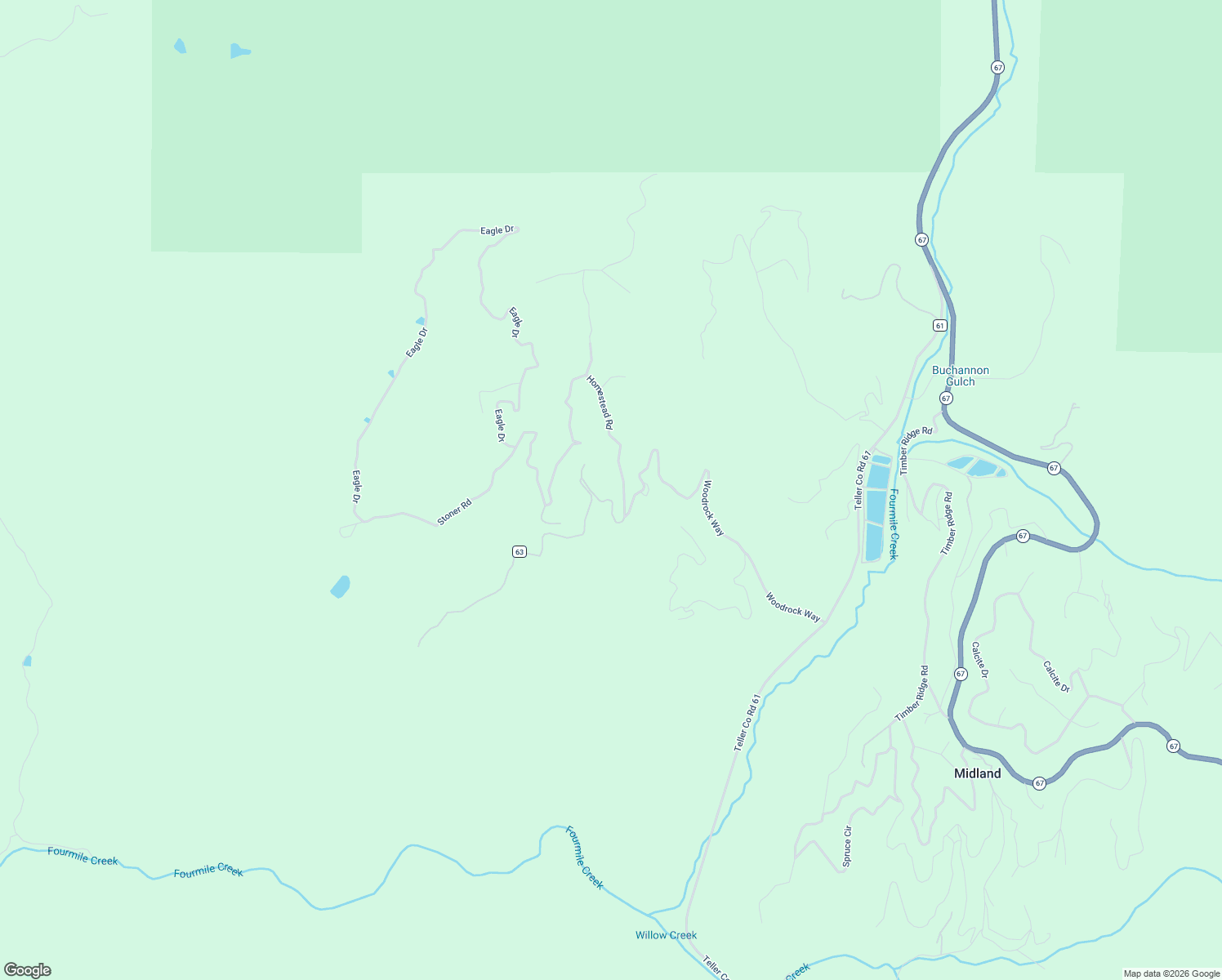 map of restaurants, bars, coffee shops, grocery stores, and more near 37 Homestead Road in Divide