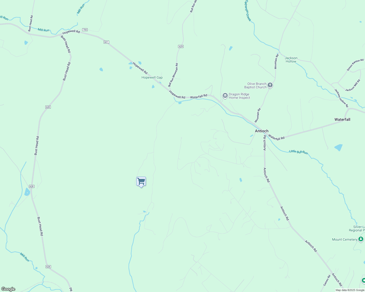 map of restaurants, bars, coffee shops, grocery stores, and more near 17194 Stormy Drive in Haymarket
