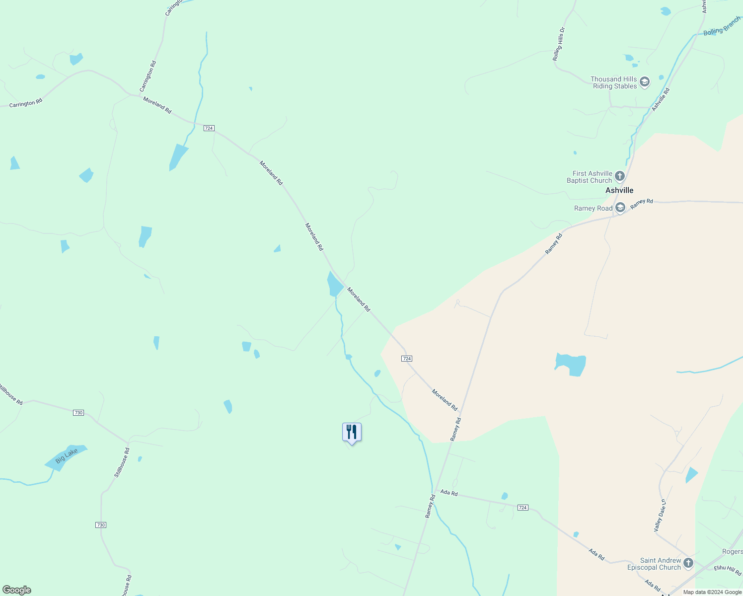 map of restaurants, bars, coffee shops, grocery stores, and more near 10448 Moreland Road in Delaplane