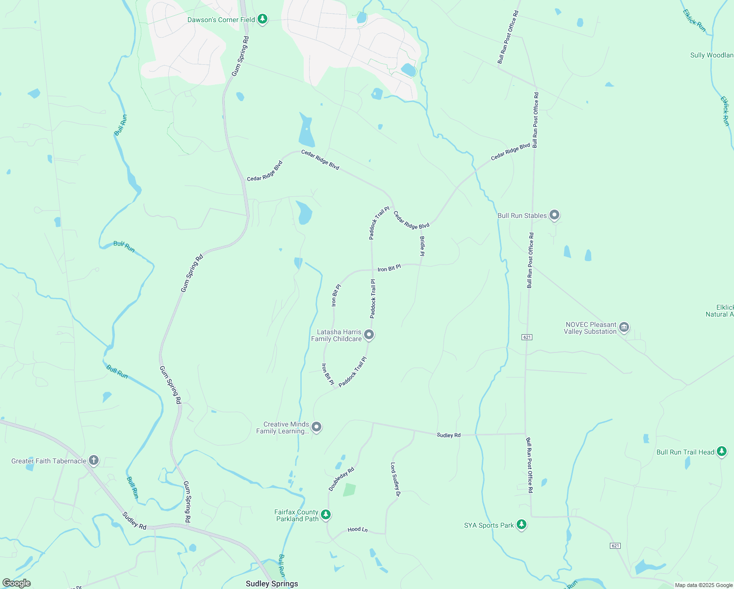 map of restaurants, bars, coffee shops, grocery stores, and more near 27363 Paddock Trail Place in Chantilly