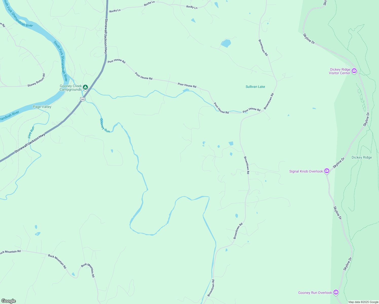 map of restaurants, bars, coffee shops, grocery stores, and more near 621 Skyline Forest Drive in Front Royal
