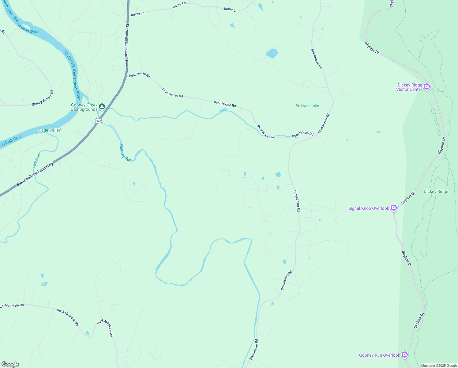 map of restaurants, bars, coffee shops, grocery stores, and more near 621 Skyline Forest Drive in Front Royal