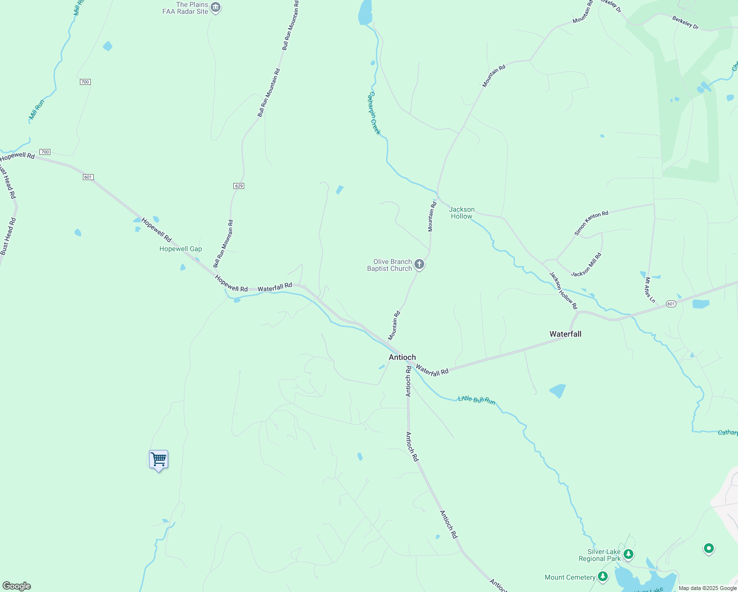 map of restaurants, bars, coffee shops, grocery stores, and more near 4308 Mountain Rd in Haymarket