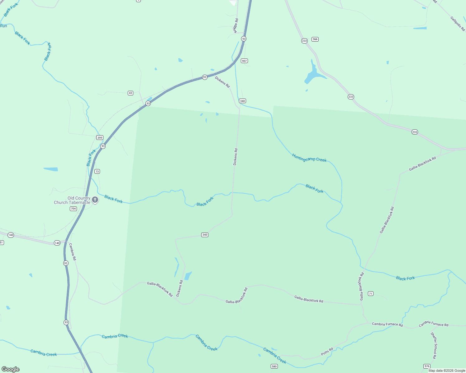 map of restaurants, bars, coffee shops, grocery stores, and more near Dickens Rd in Oak Hill