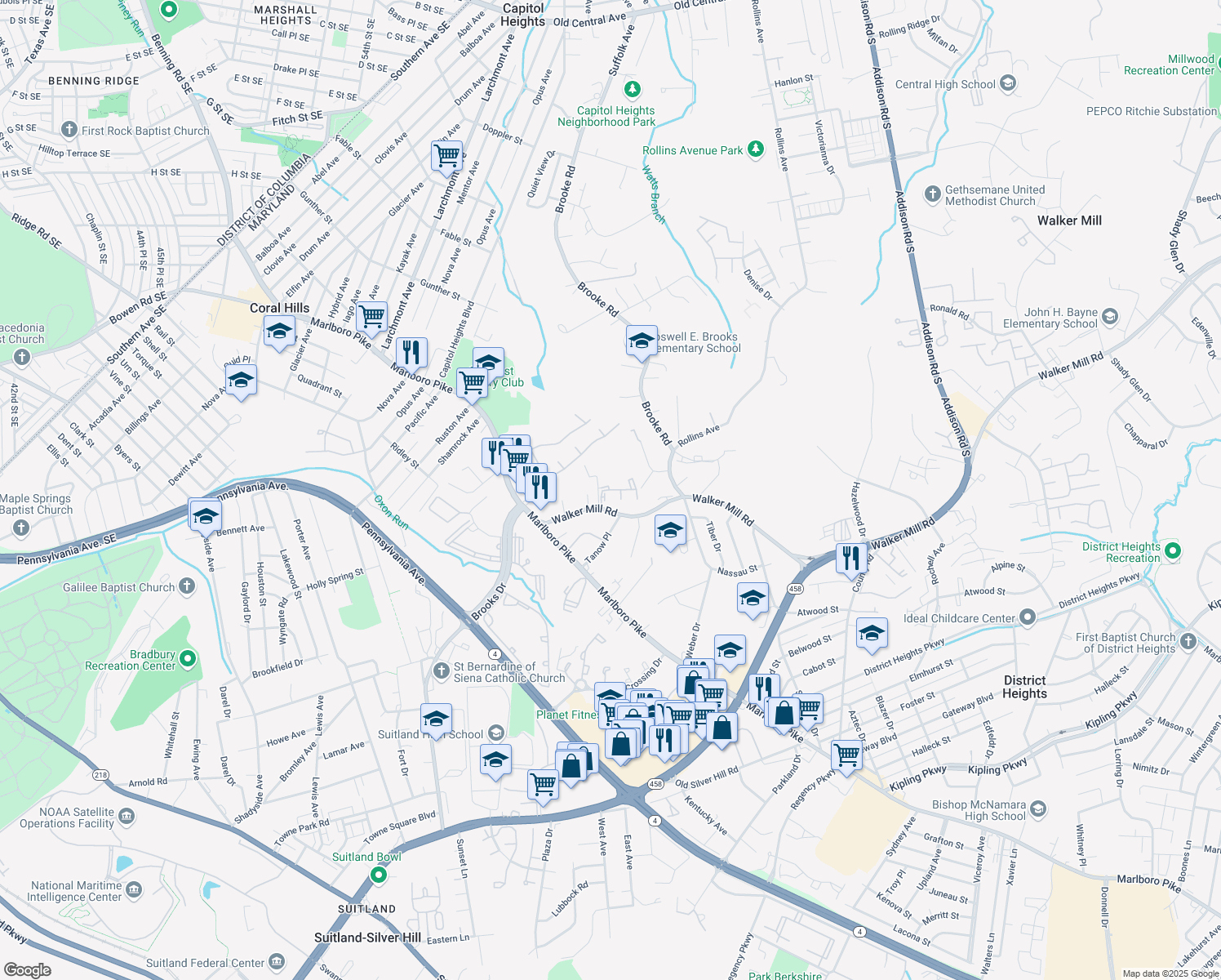 1676 Brooksquare Drive, Capitol Heights MD Walk Score