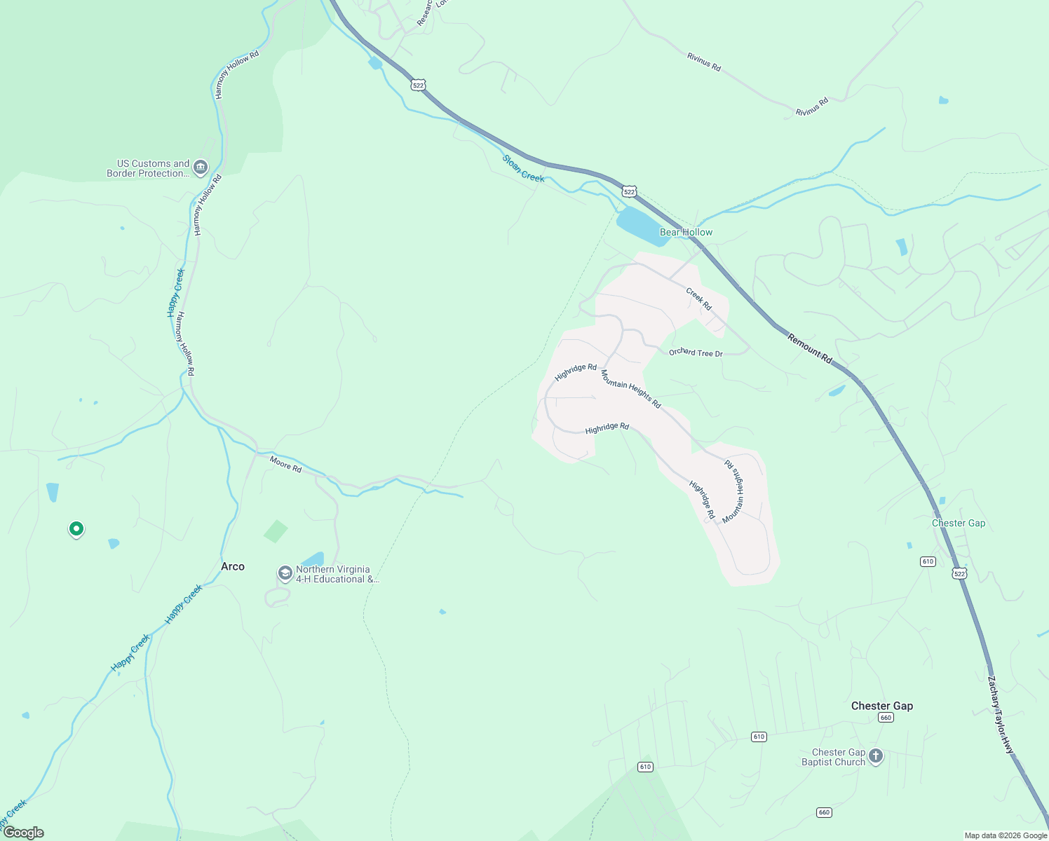 map of restaurants, bars, coffee shops, grocery stores, and more near 35 Dogwood Tree Drive in Front Royal