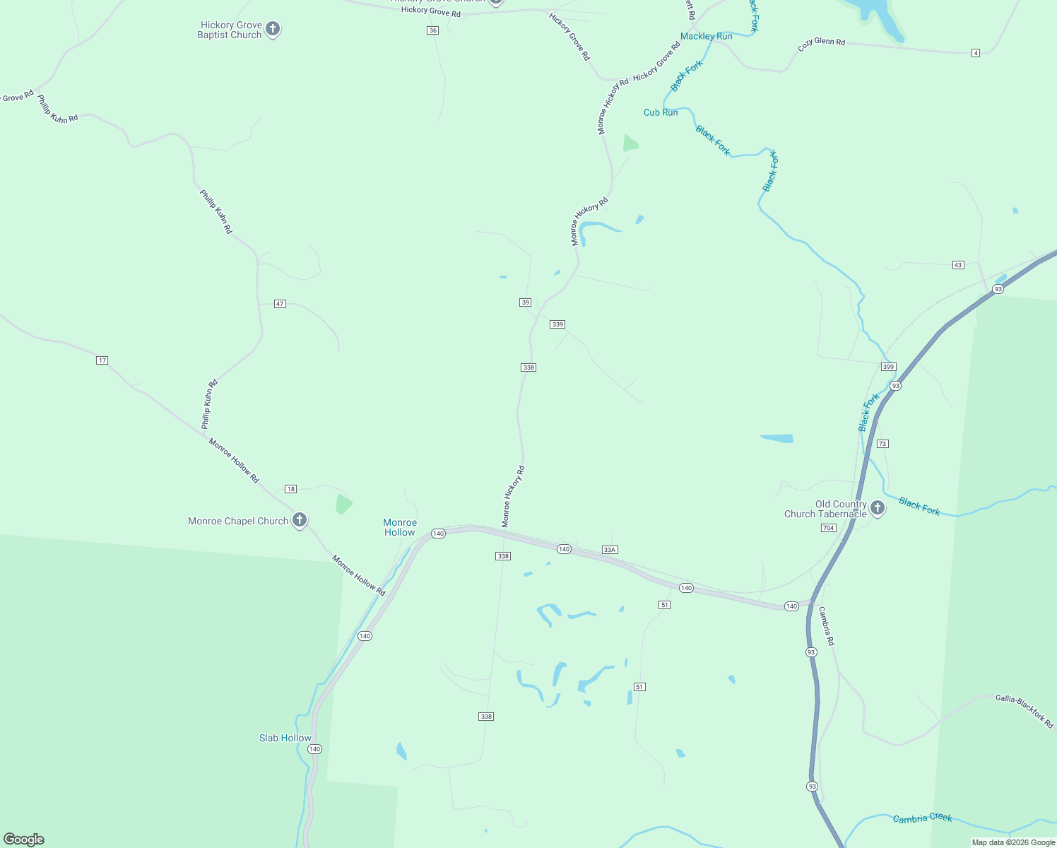 map of restaurants, bars, coffee shops, grocery stores, and more near 1055 Monroe Hickory Road in Oak Hill