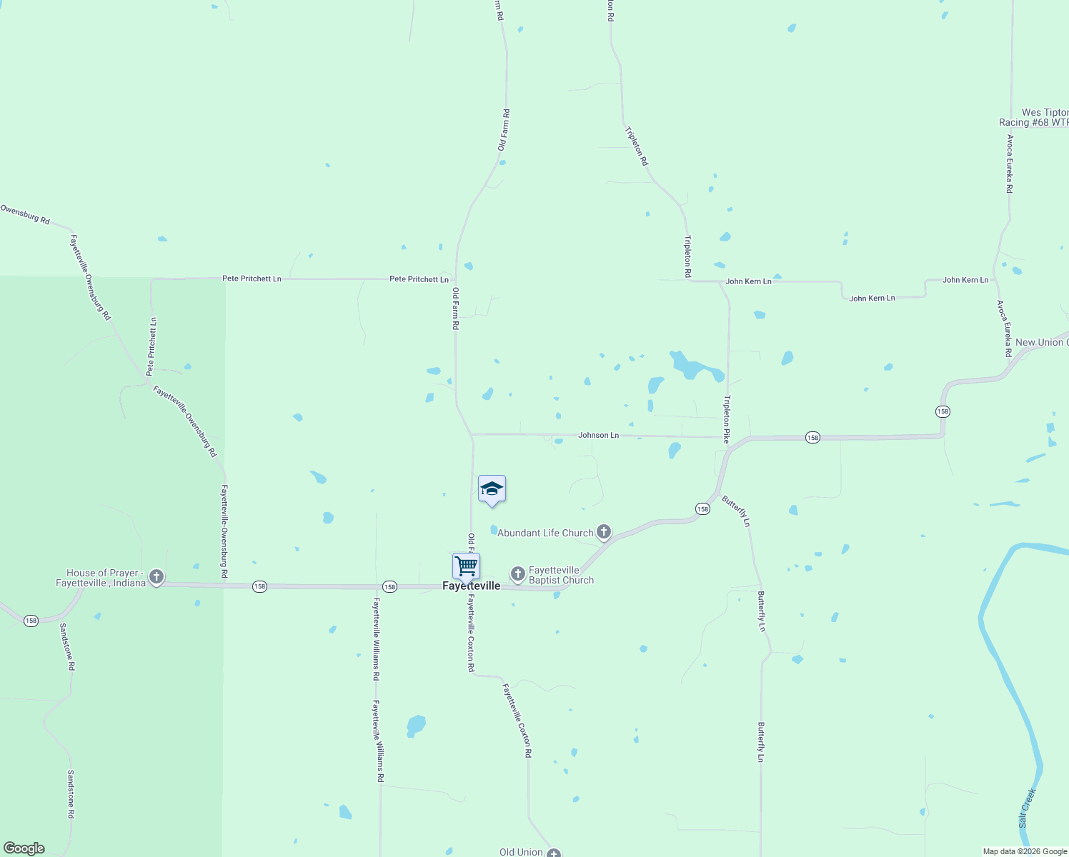 map of restaurants, bars, coffee shops, grocery stores, and more near 207 Johnson Ln in Bedford