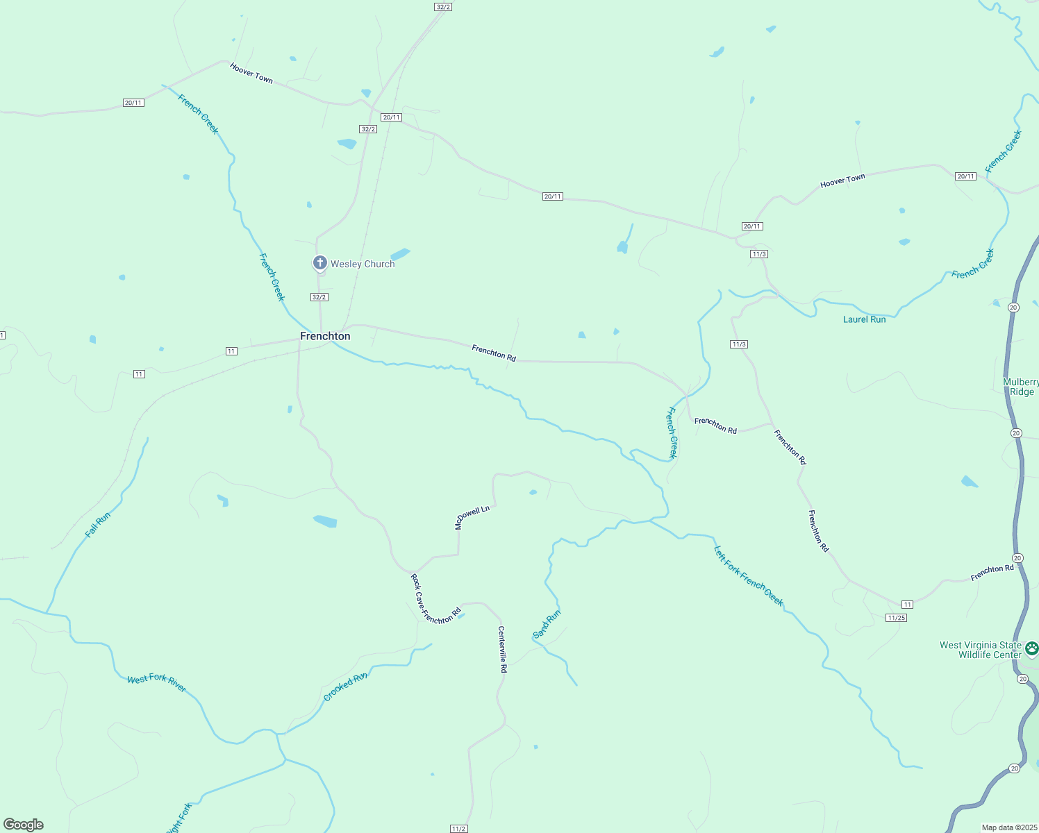 map of restaurants, bars, coffee shops, grocery stores, and more near in Frenchton