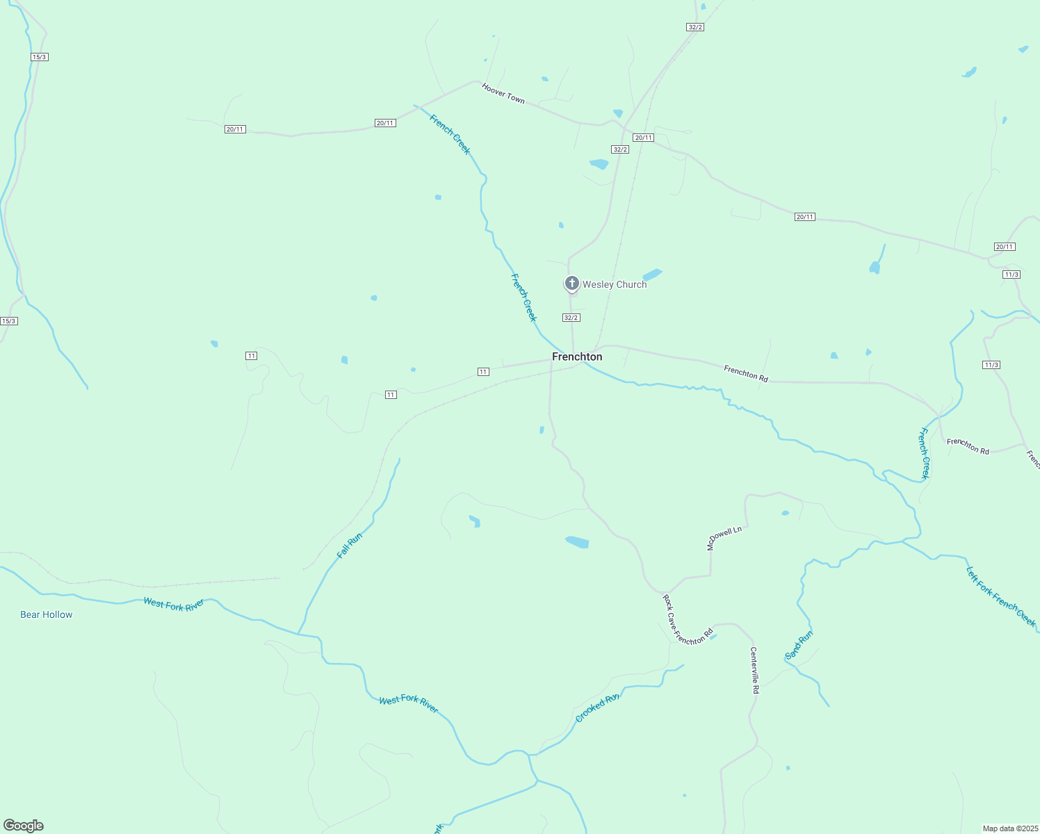 map of restaurants, bars, coffee shops, grocery stores, and more near in Frenchton