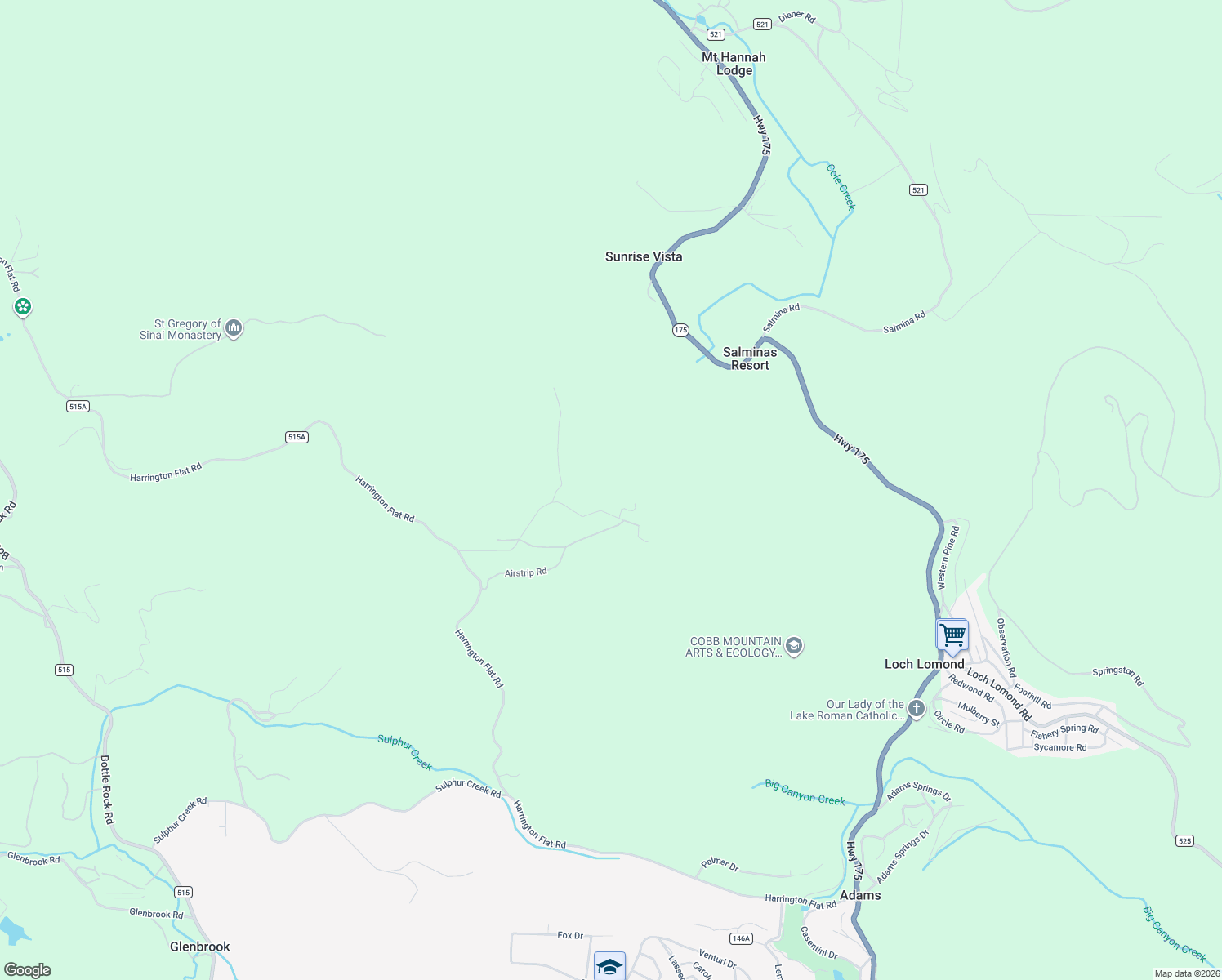 map of restaurants, bars, coffee shops, grocery stores, and more near 9356 Rockys Road in Loch Lomond