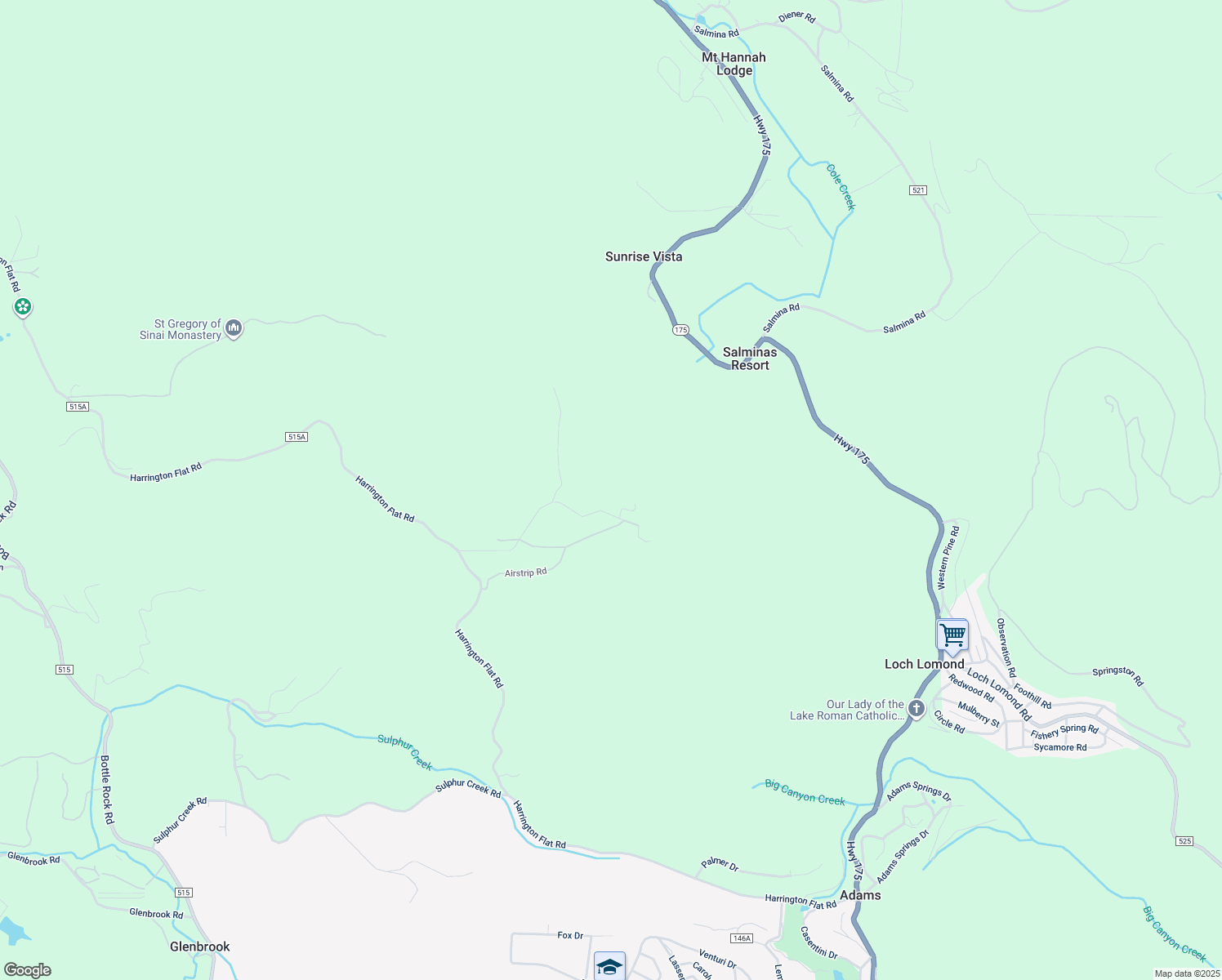 map of restaurants, bars, coffee shops, grocery stores, and more near 9356 Rockys Road in Loch Lomond