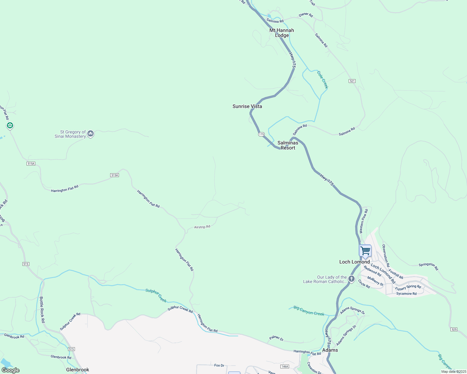 map of restaurants, bars, coffee shops, grocery stores, and more near 9356 Rockys Road in Loch Lomond