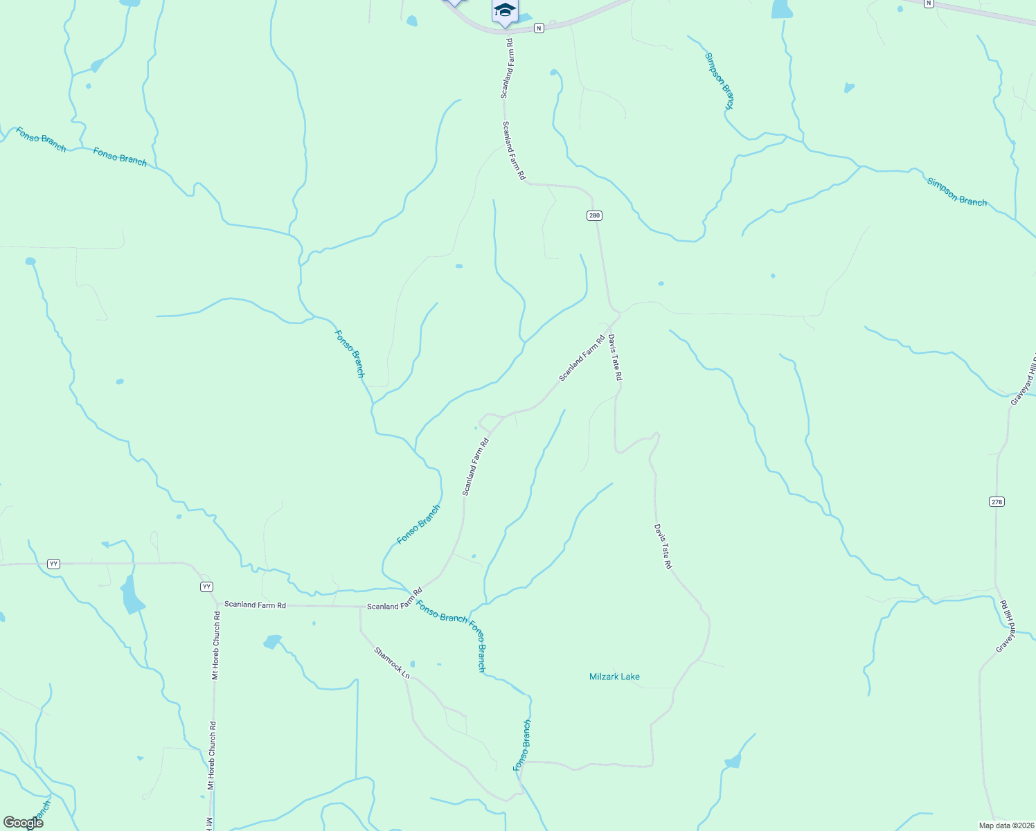 map of restaurants, bars, coffee shops, grocery stores, and more near 171 Scanland Farm Road in Montgomery City