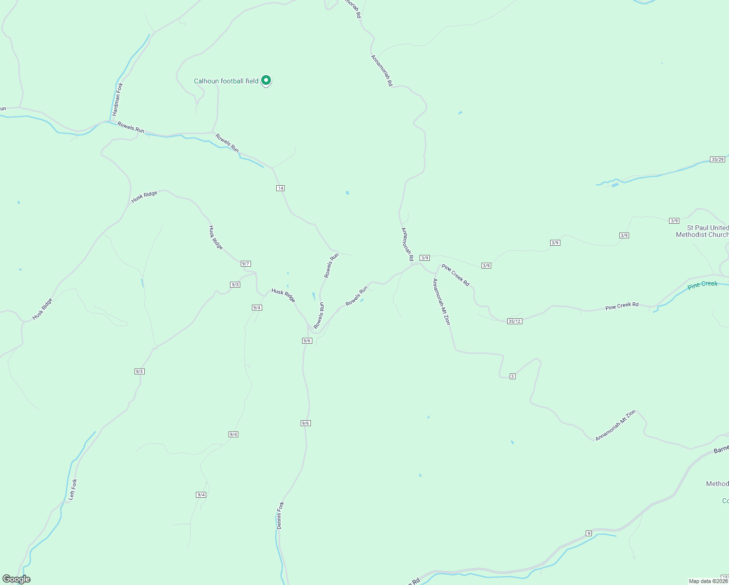 map of restaurants, bars, coffee shops, grocery stores, and more near 7697 Pine Creek Road in Mount Zion