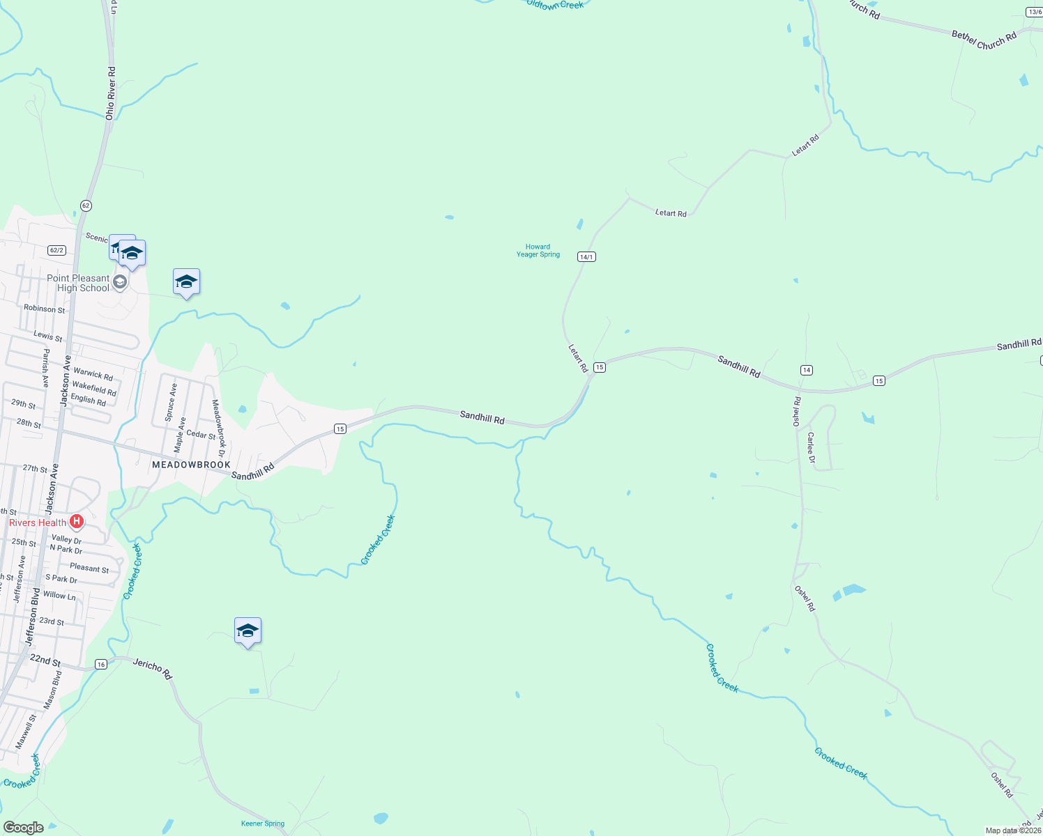 map of restaurants, bars, coffee shops, grocery stores, and more near 3434 County Route 15 in Point Pleasant