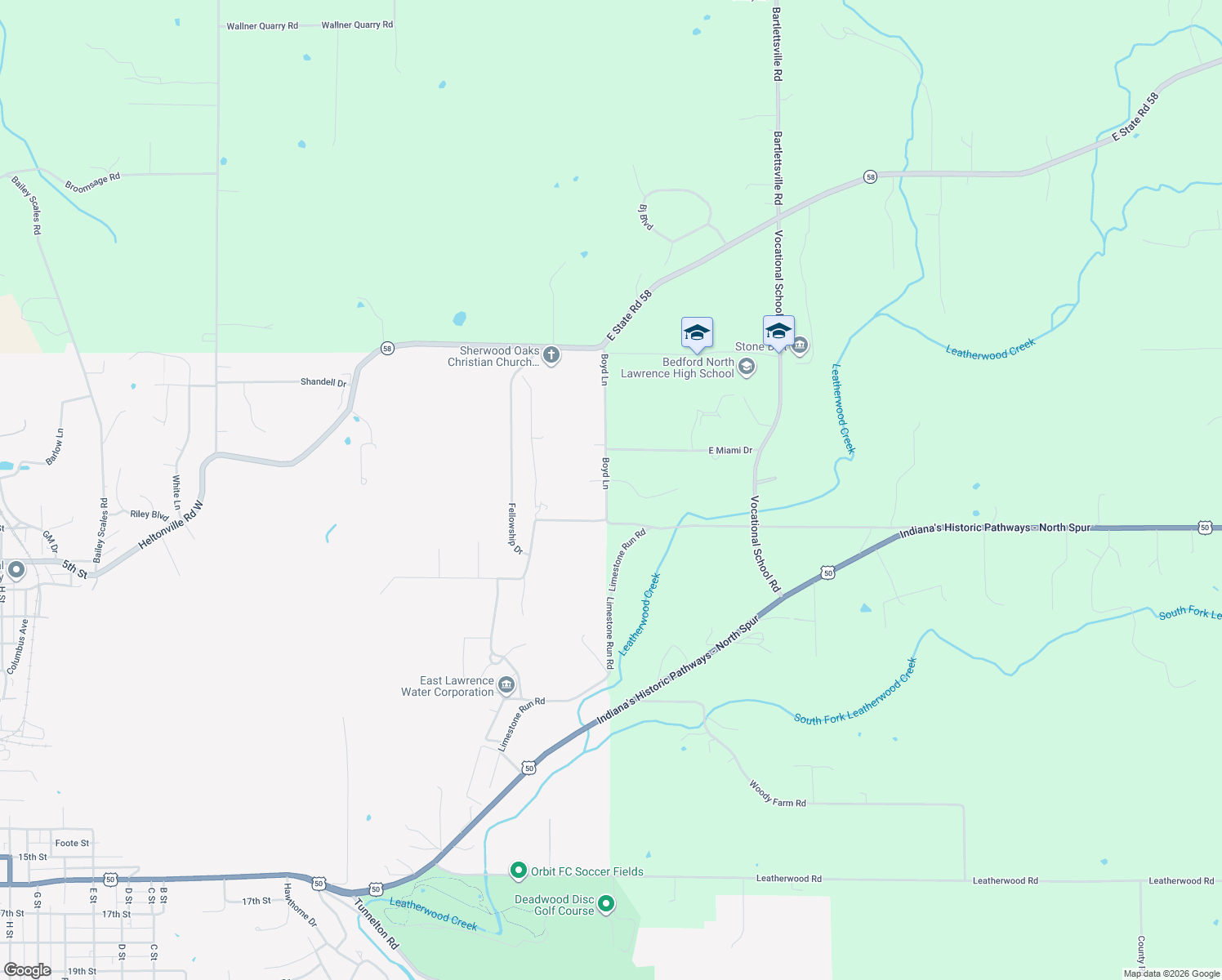 map of restaurants, bars, coffee shops, grocery stores, and more near 100 Boyd Lane in Bedford