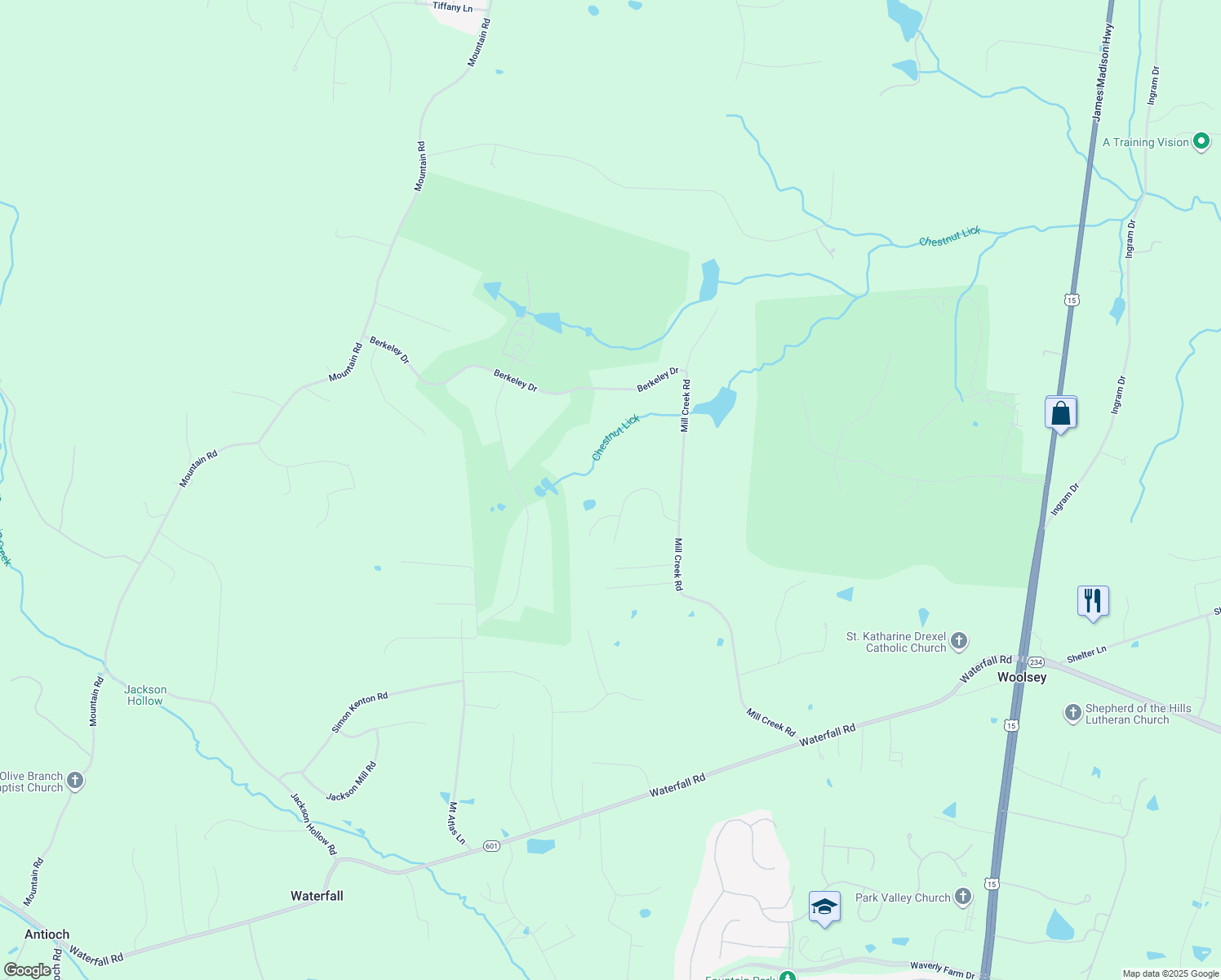 map of restaurants, bars, coffee shops, grocery stores, and more near 15620 Newhope Drive in Haymarket