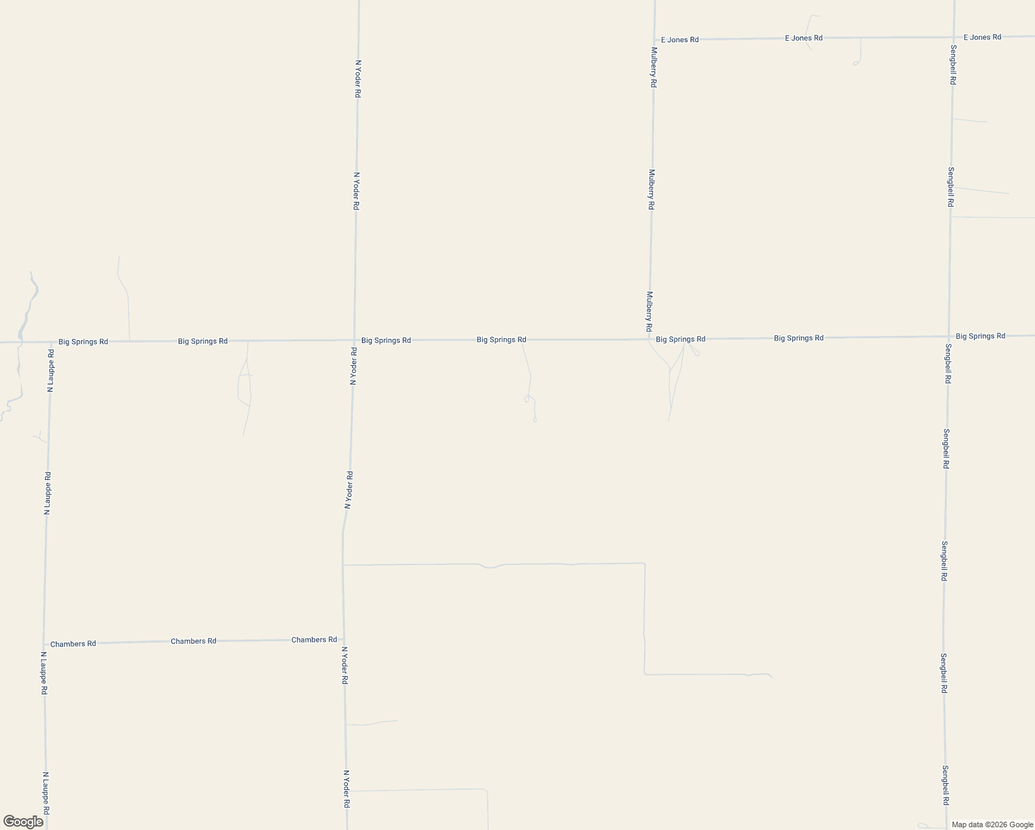 map of restaurants, bars, coffee shops, grocery stores, and more near 33575 Big Springs Road in Yoder